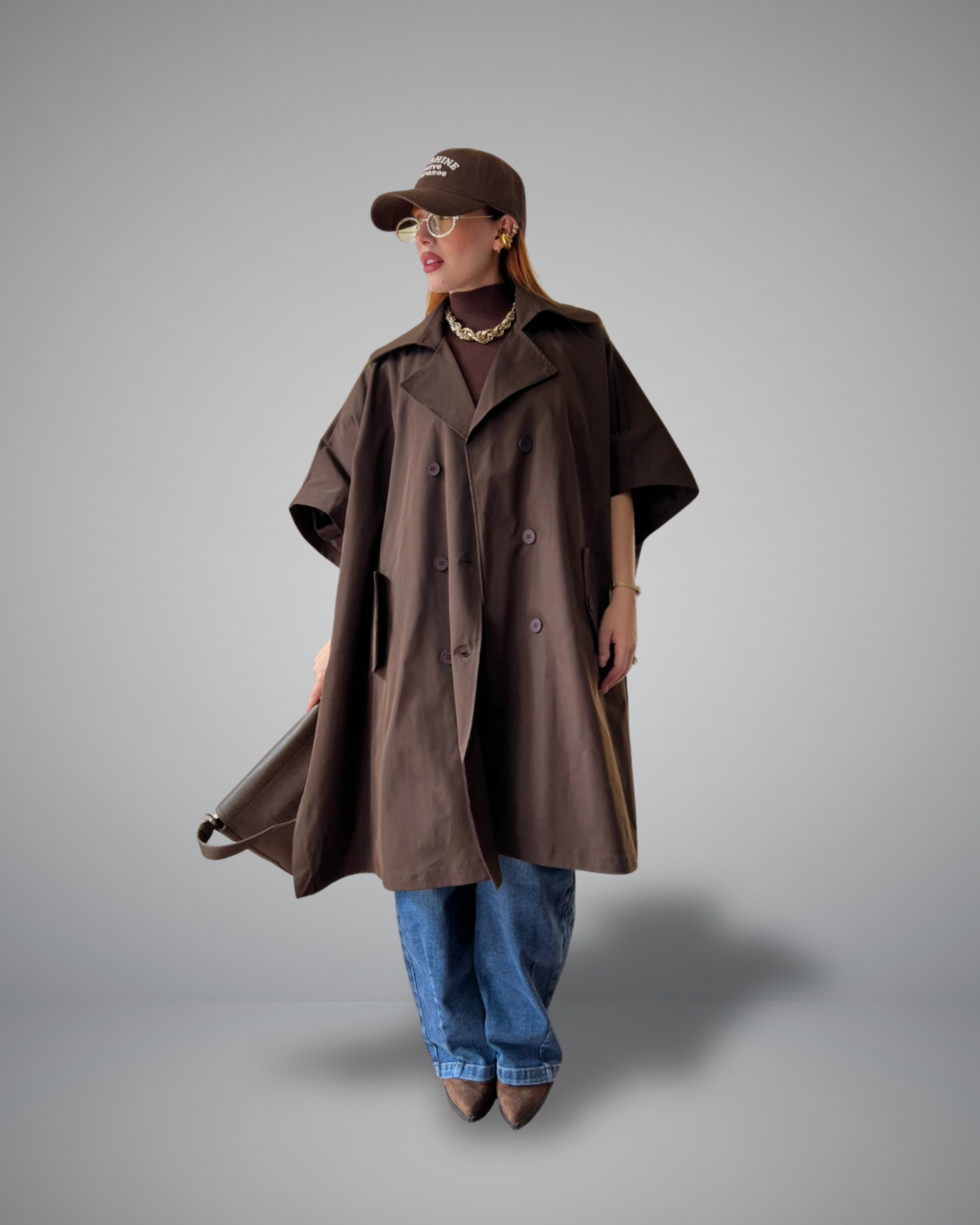 trench cape chocolate