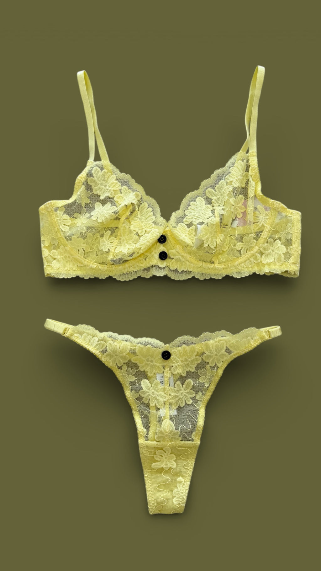 completo lingerie flowers