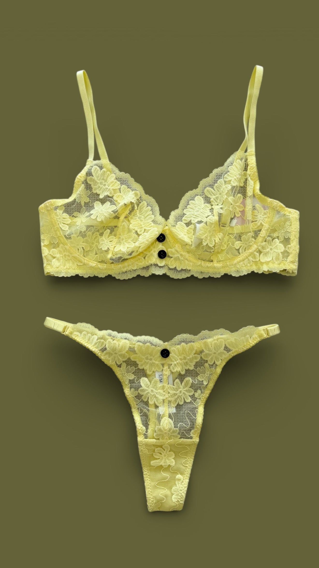 completo lingerie flowers