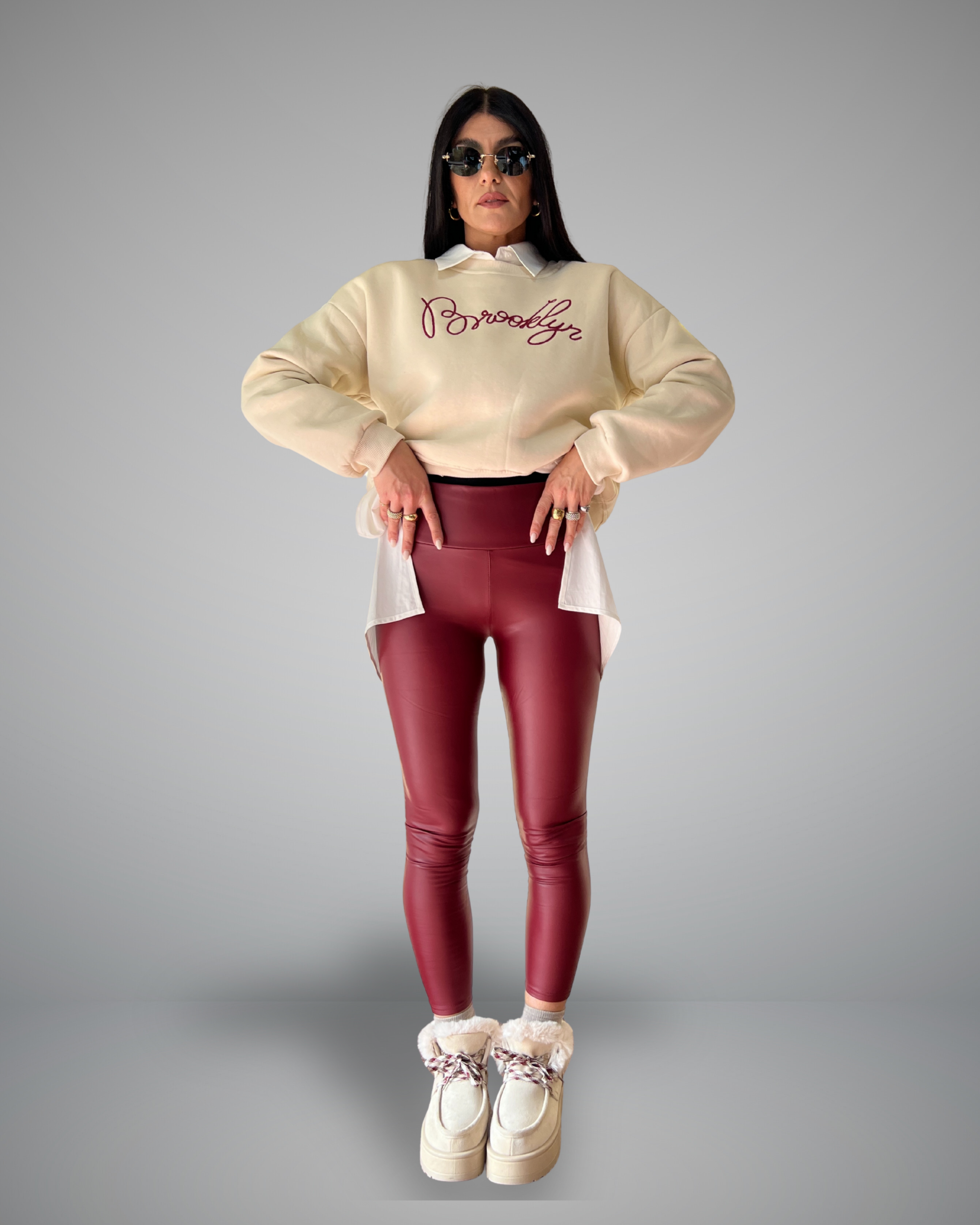 leggins bordeaux