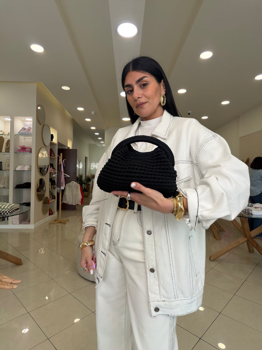 crochet bag nera