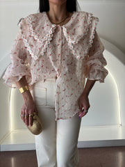 chiffon shirt marghe rosa