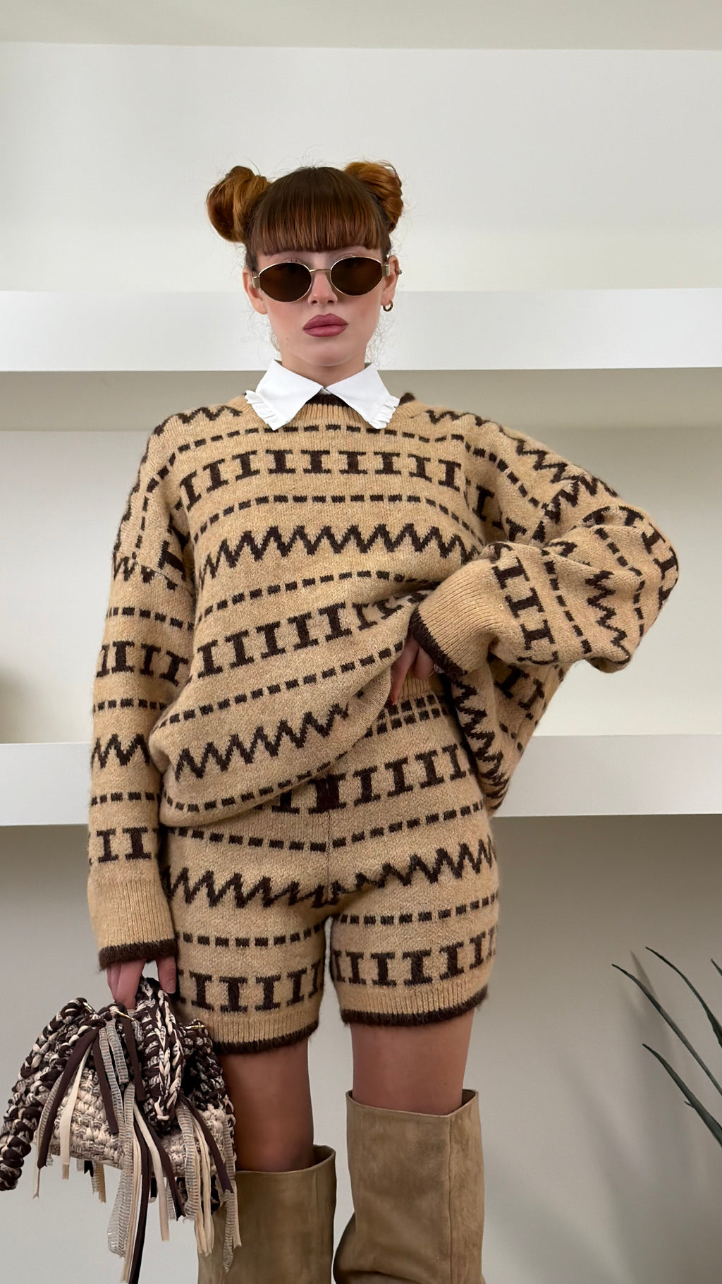 Maglione Jacquard Ethnic Knit