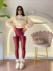 leggins bordeaux