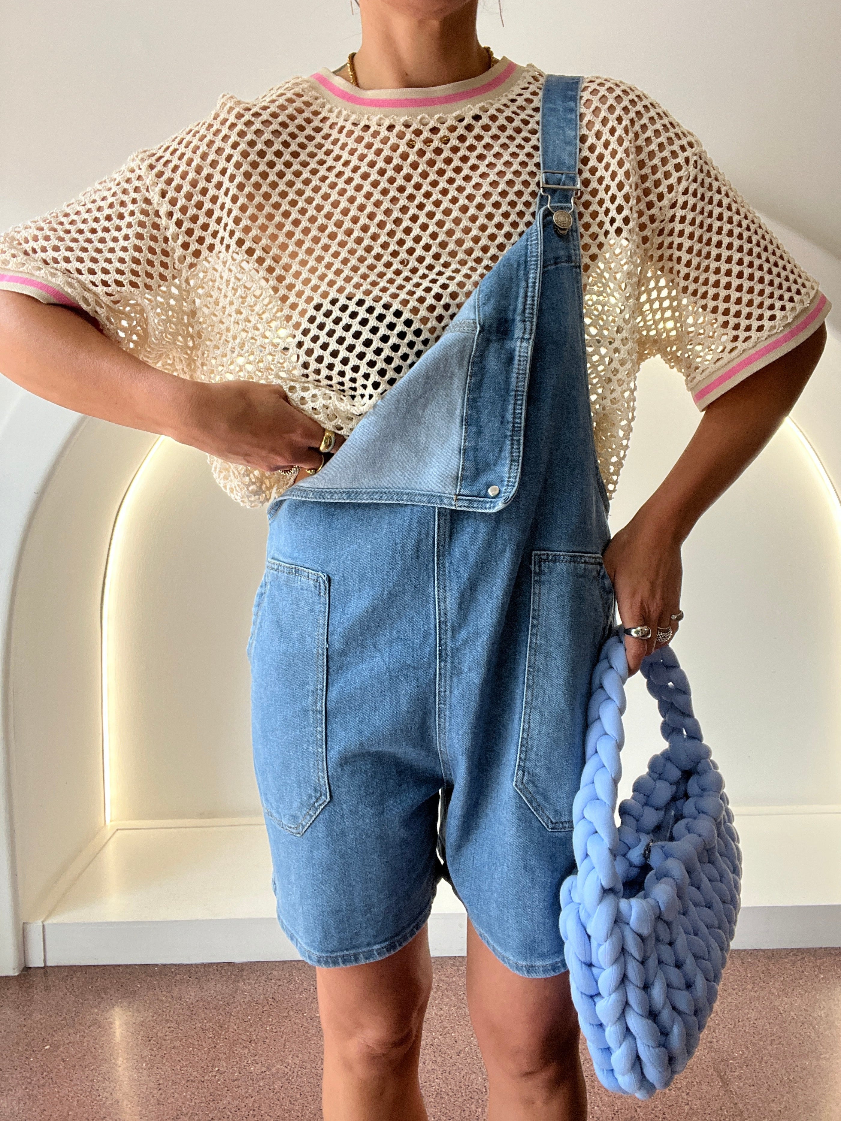denim salopette