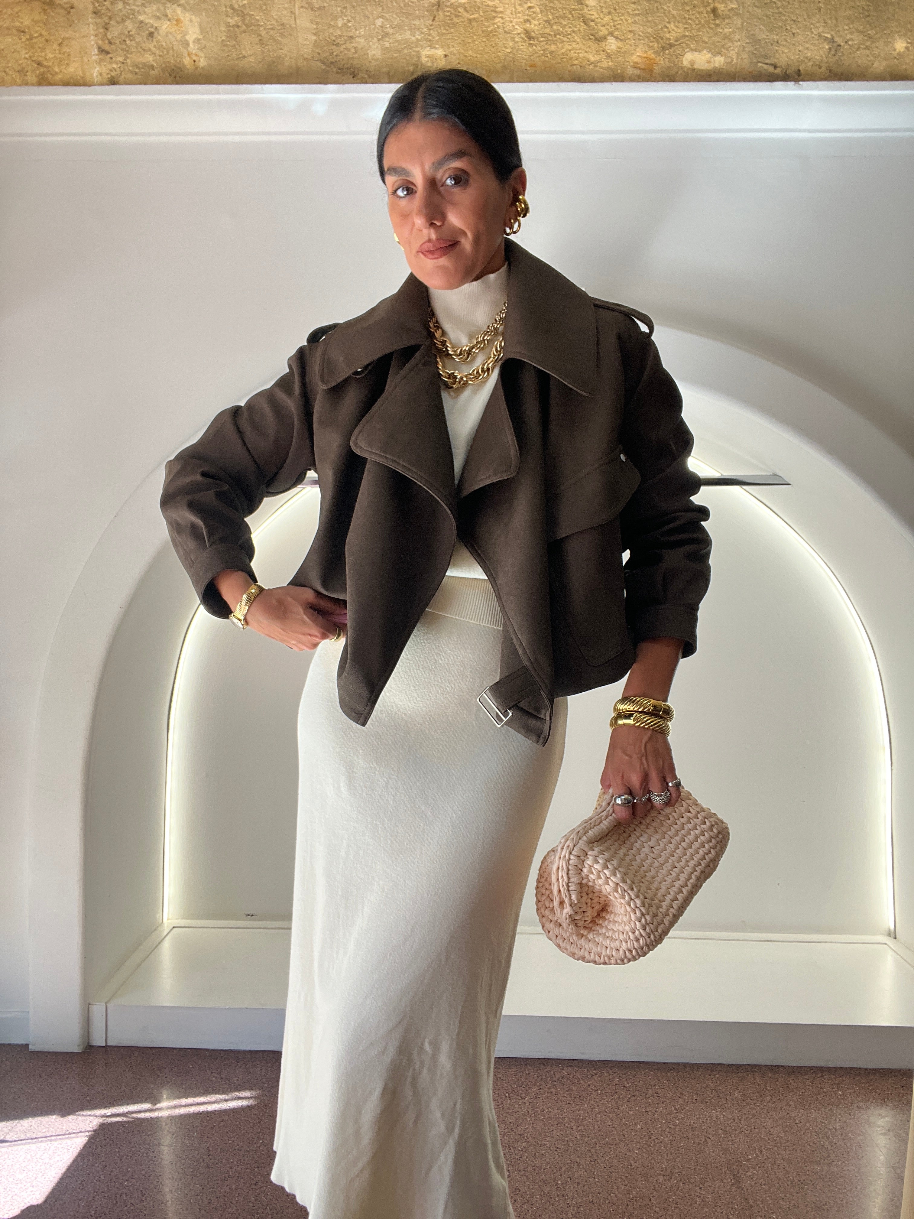 brown jacket