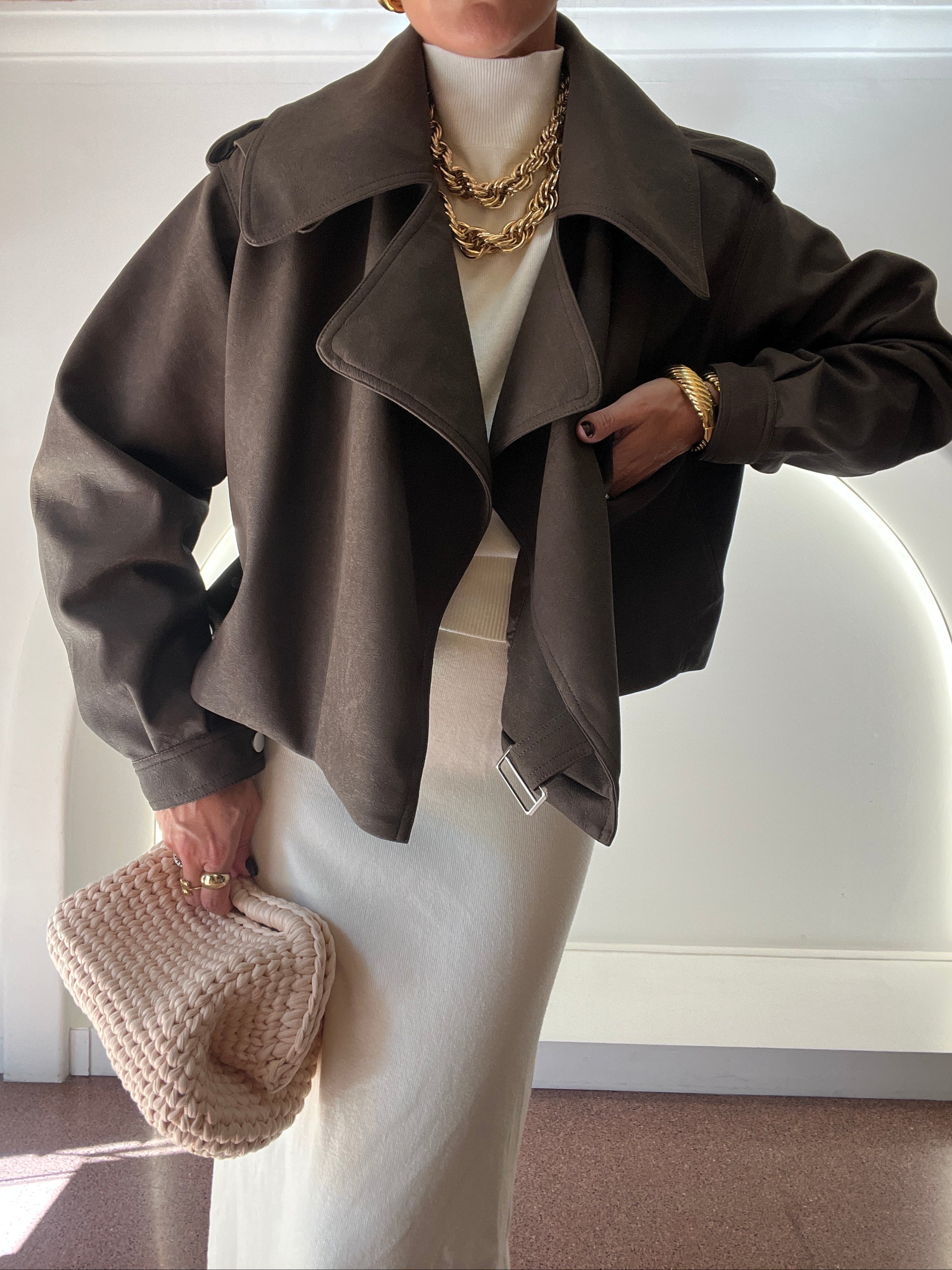 brown jacket