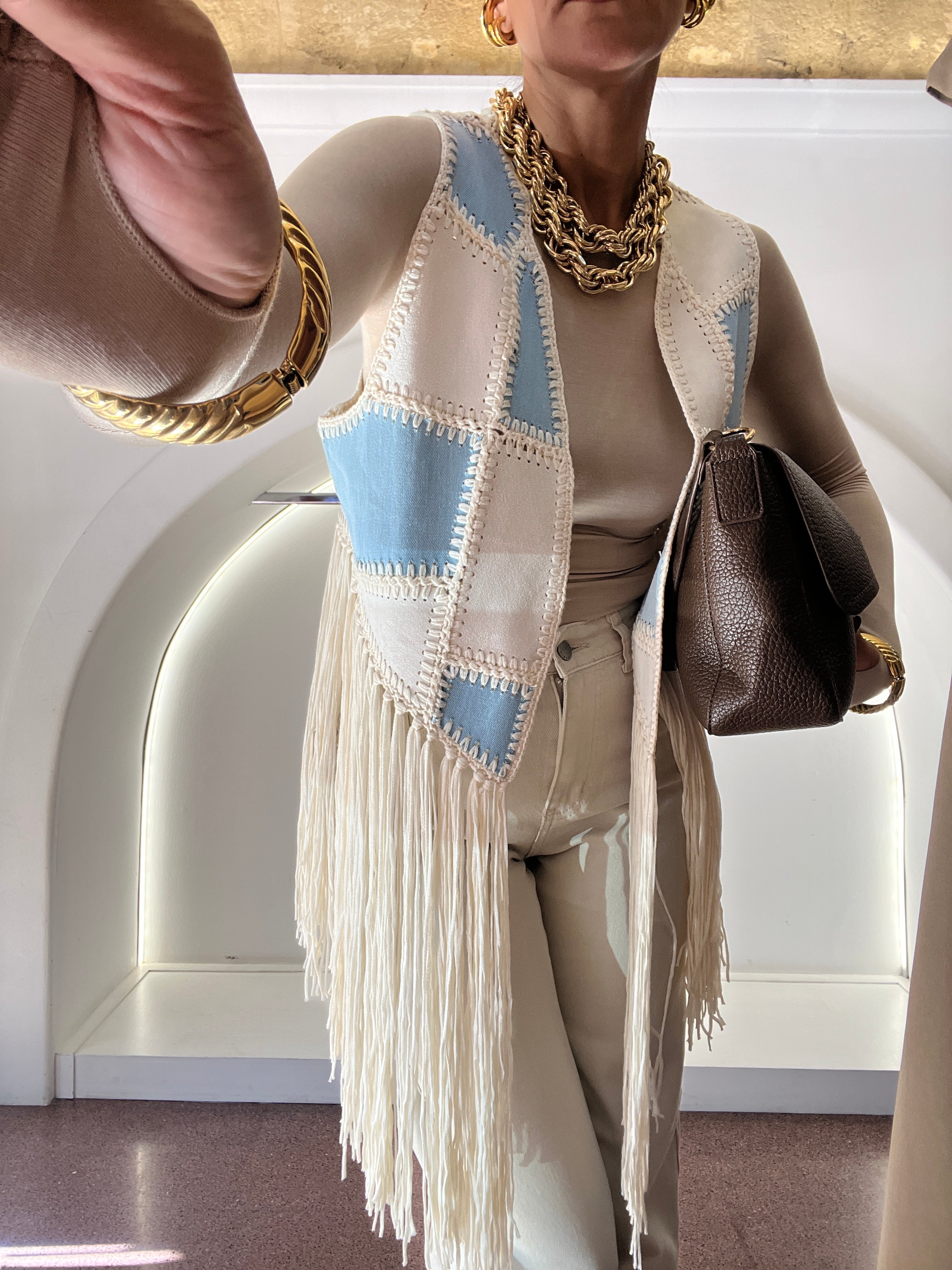 gilet frange tex