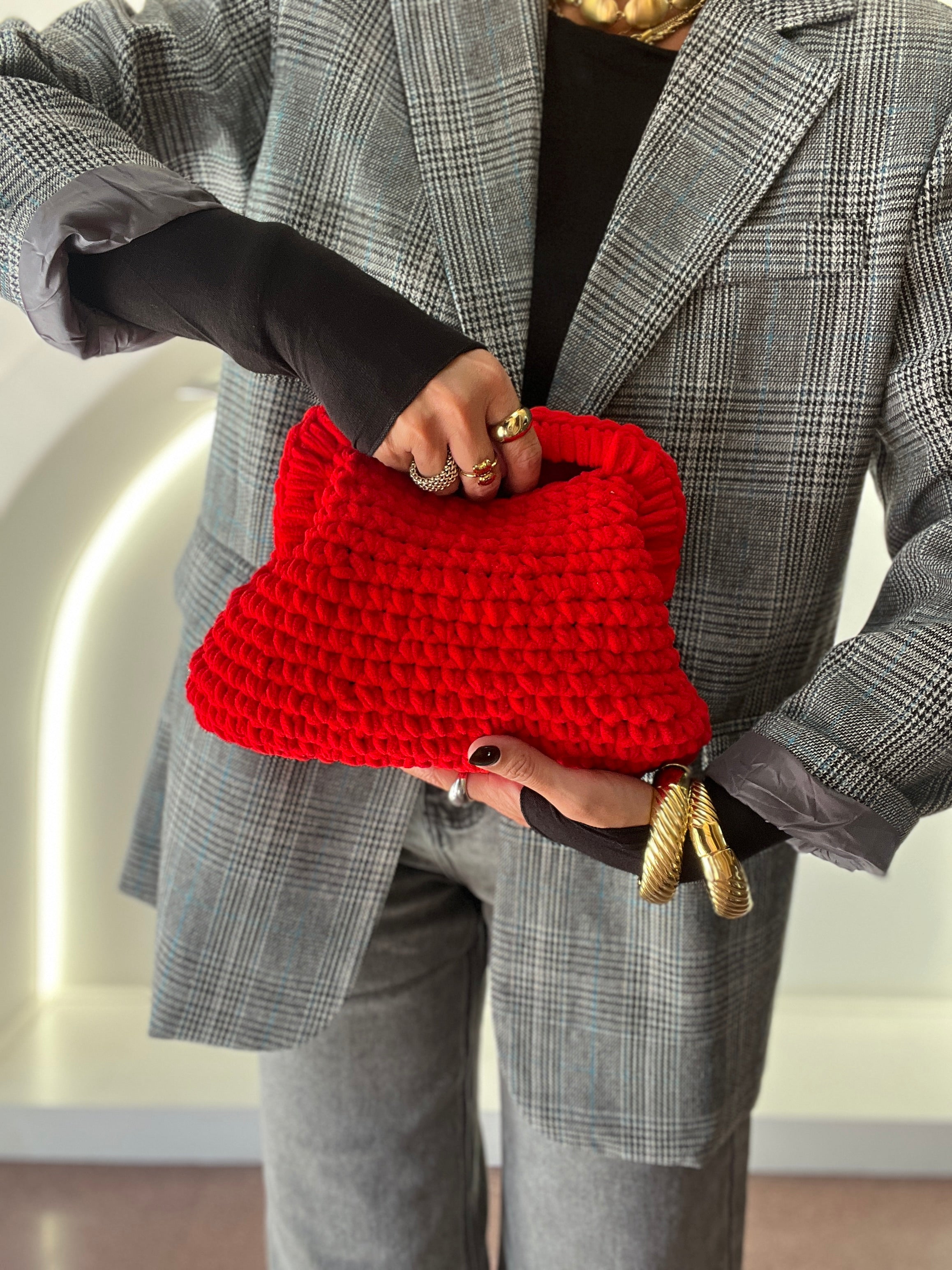 bag fuffy red