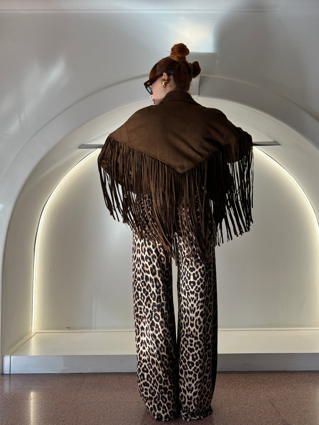 suede jacket marrone