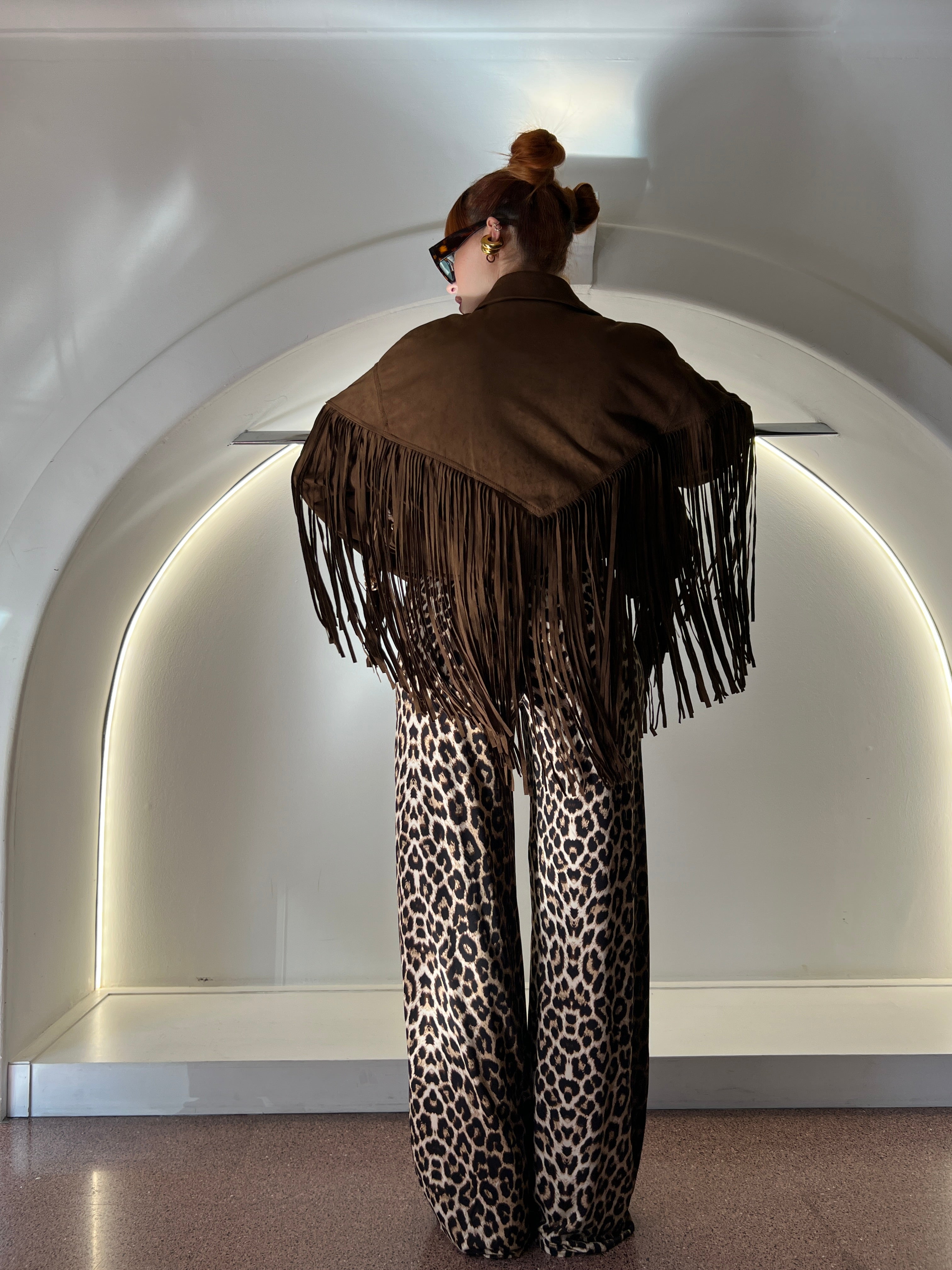 suede jacket marrone
