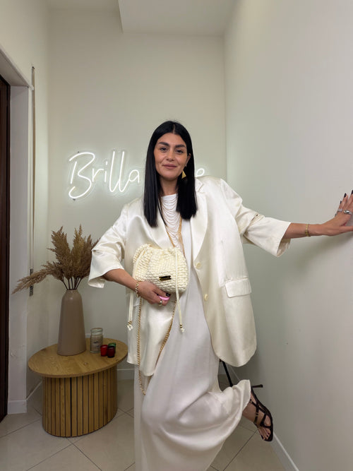 blazer in raso oversize