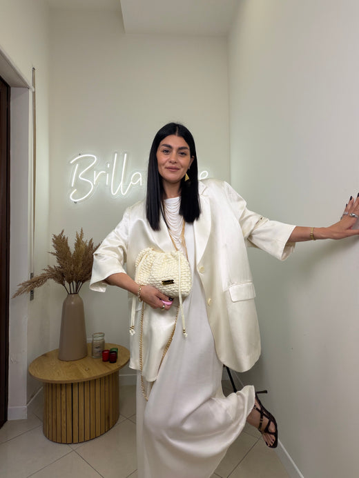 blazer in raso oversize