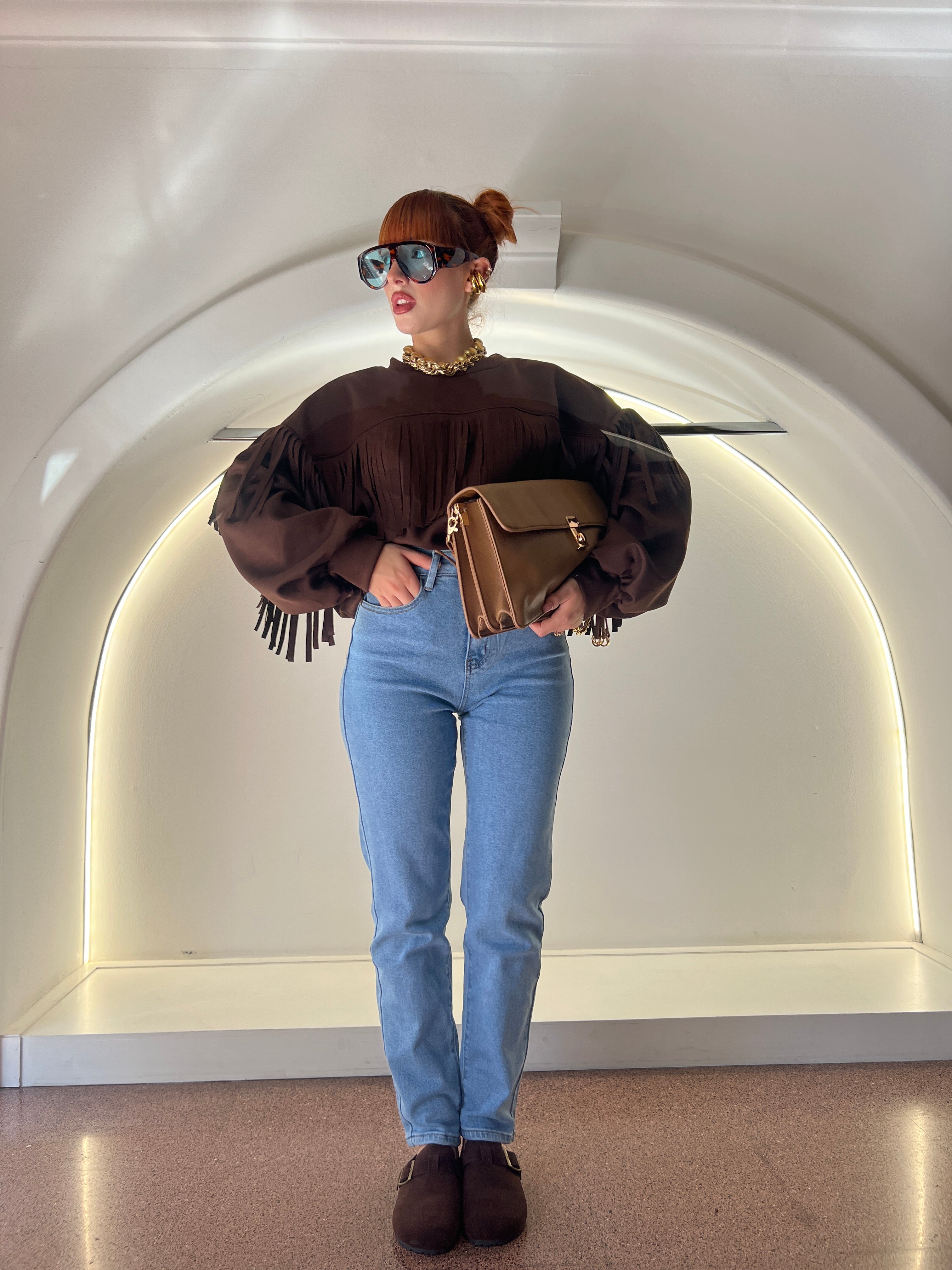 mom fit denim chiaro