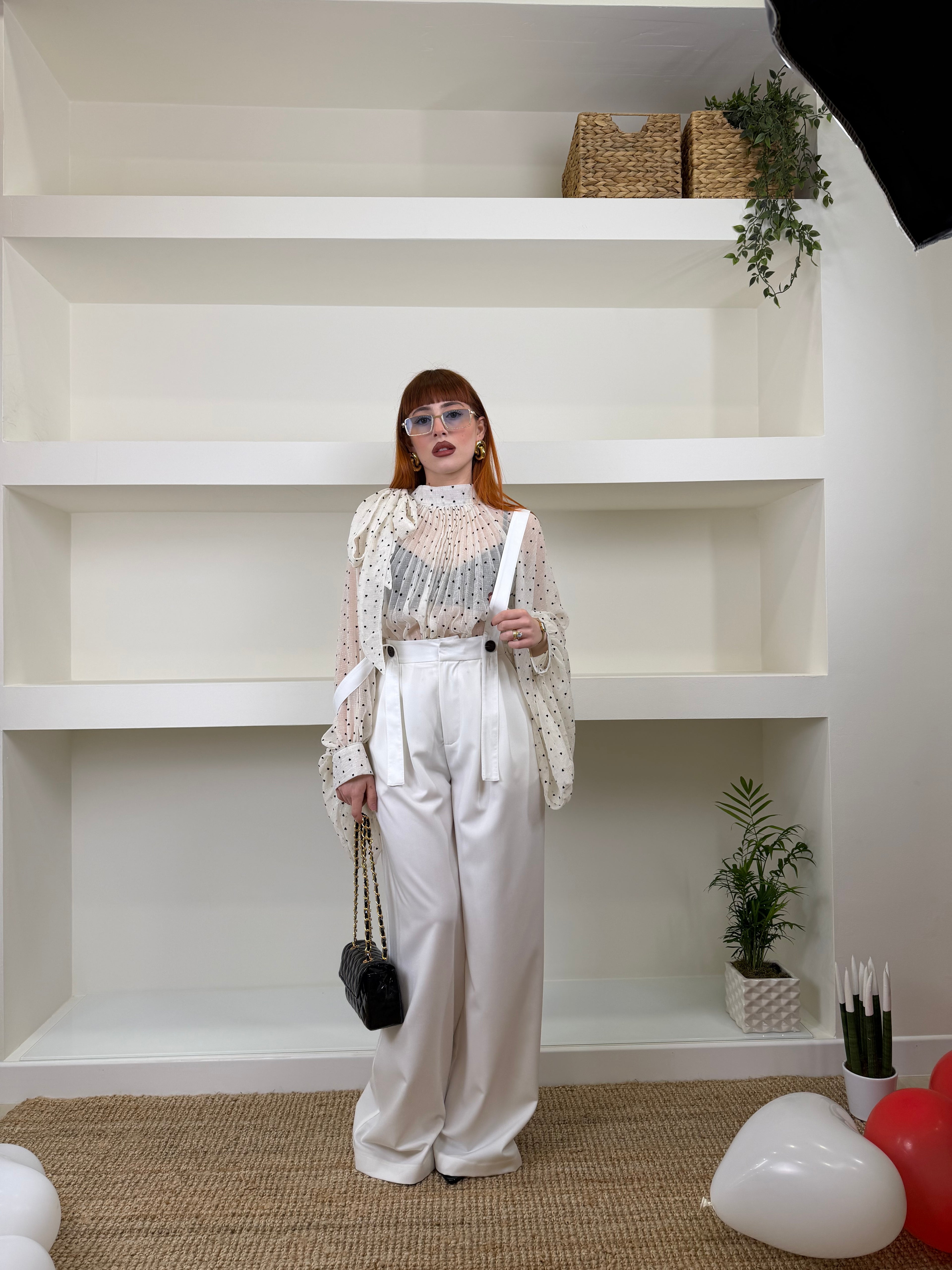 salopette suit bianca