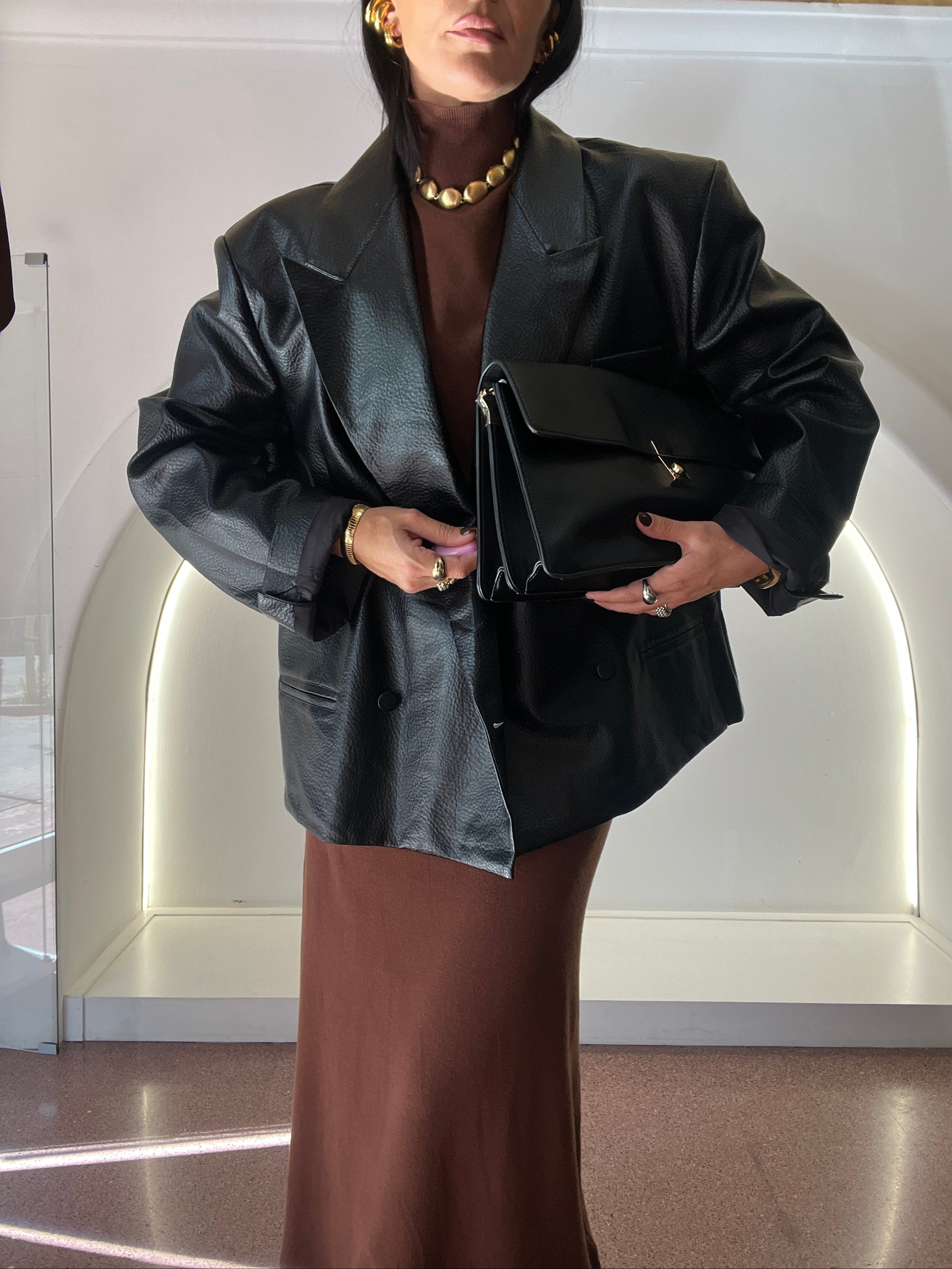blazer/ cappotto.  nero