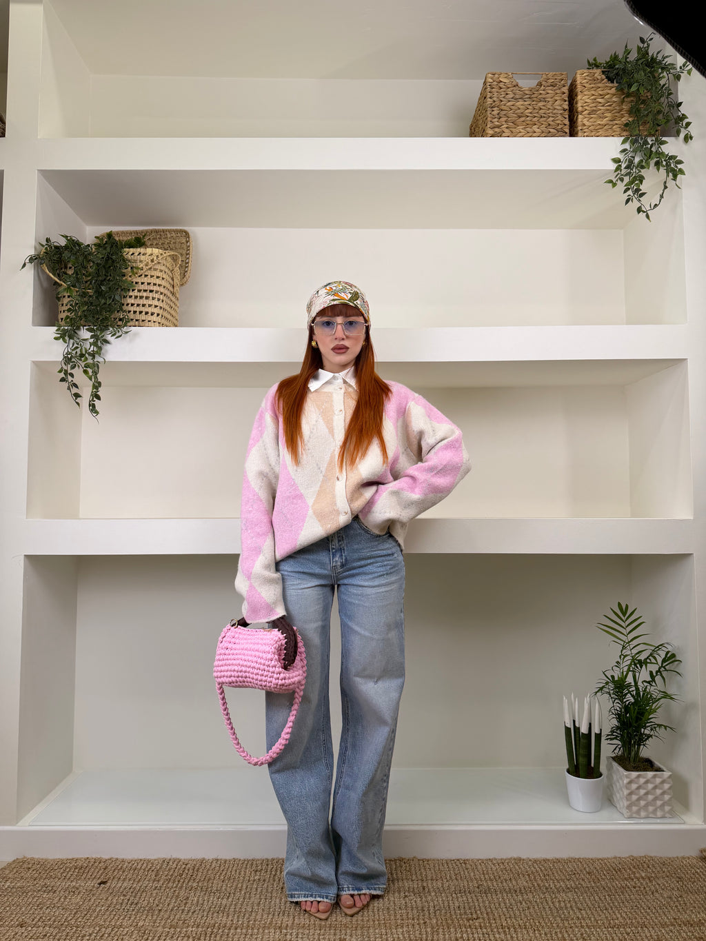 wide leg con foulard