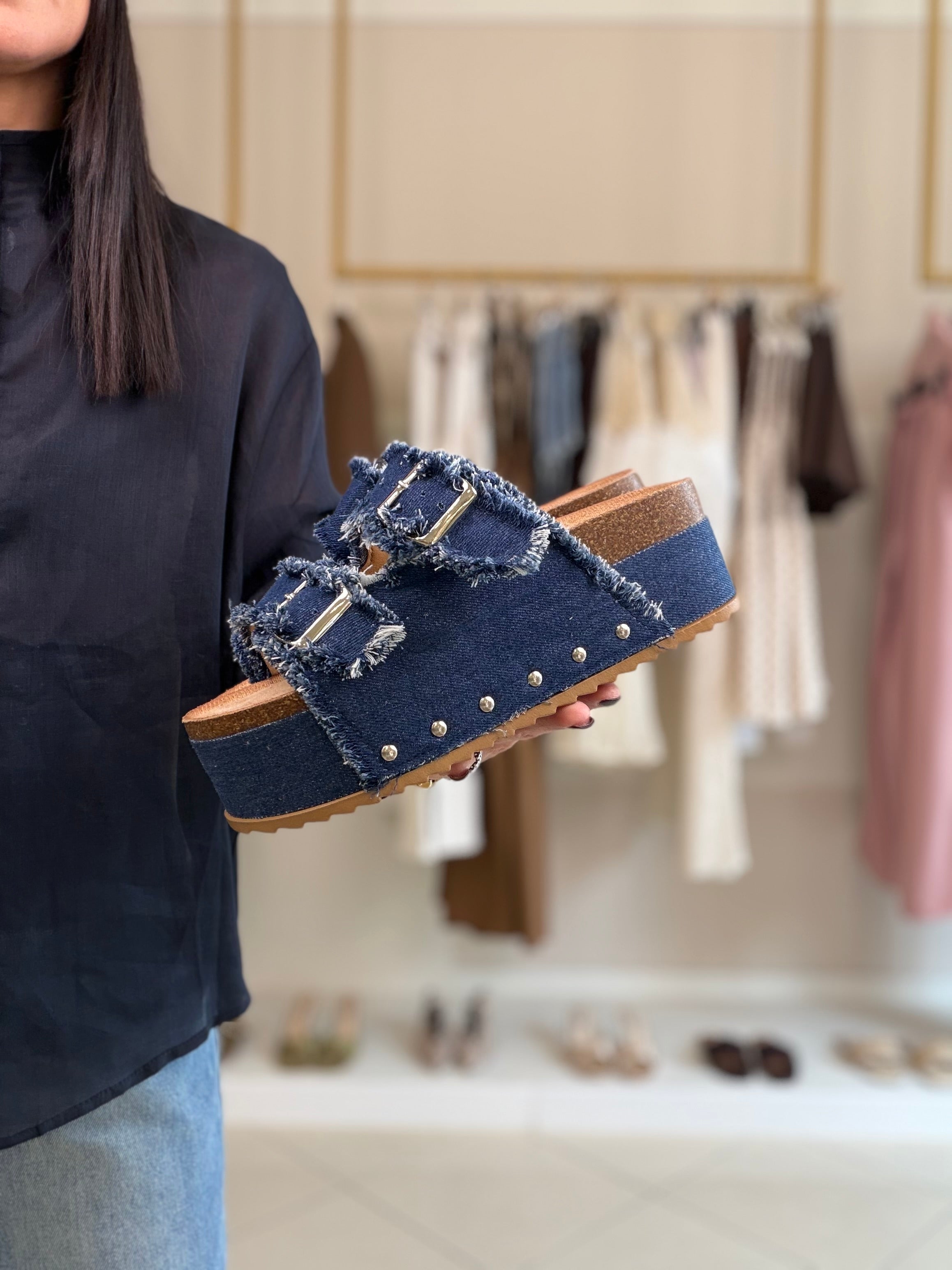 ciabatta in denim