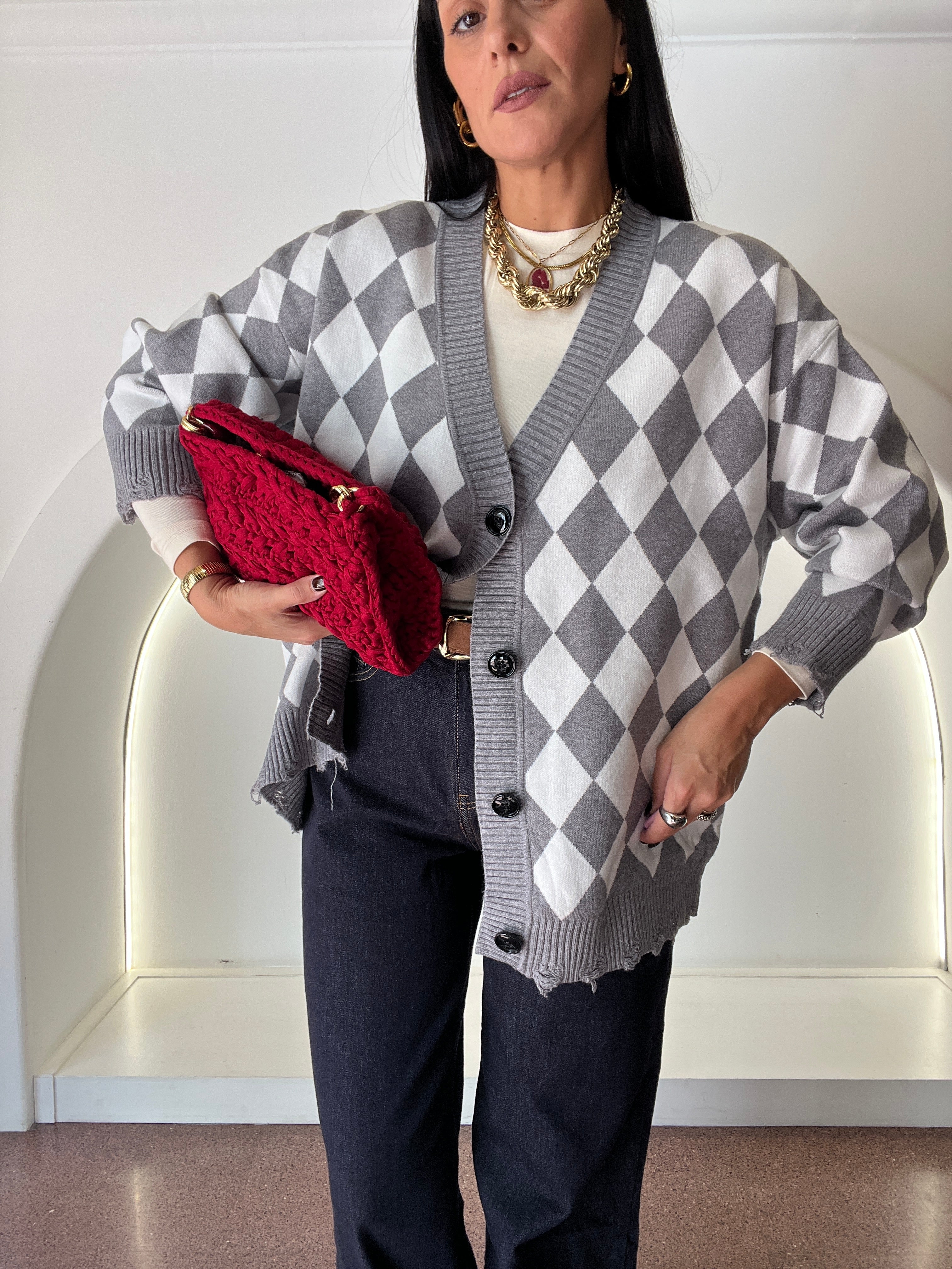 cardigan scacchi