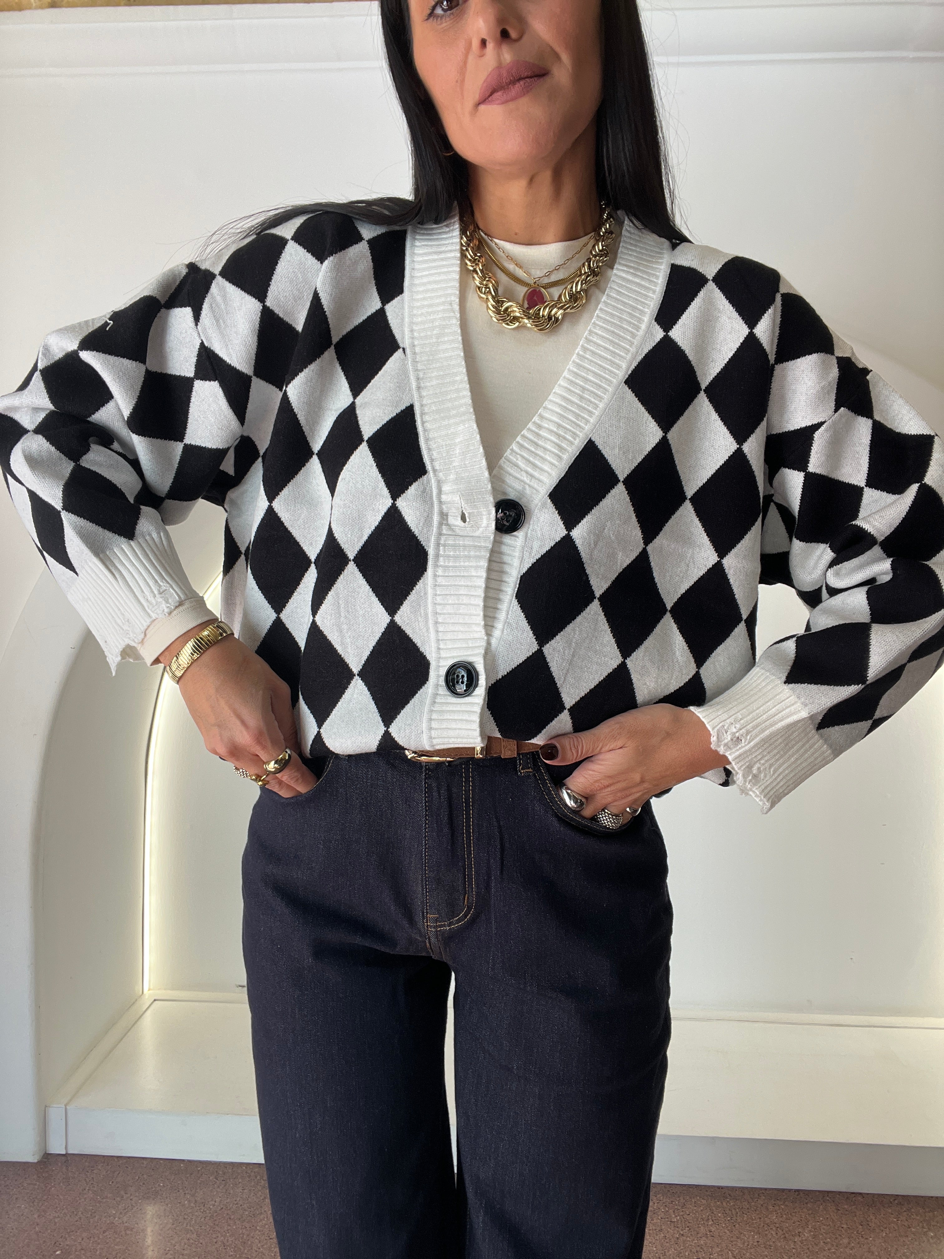 cardigan scacchi