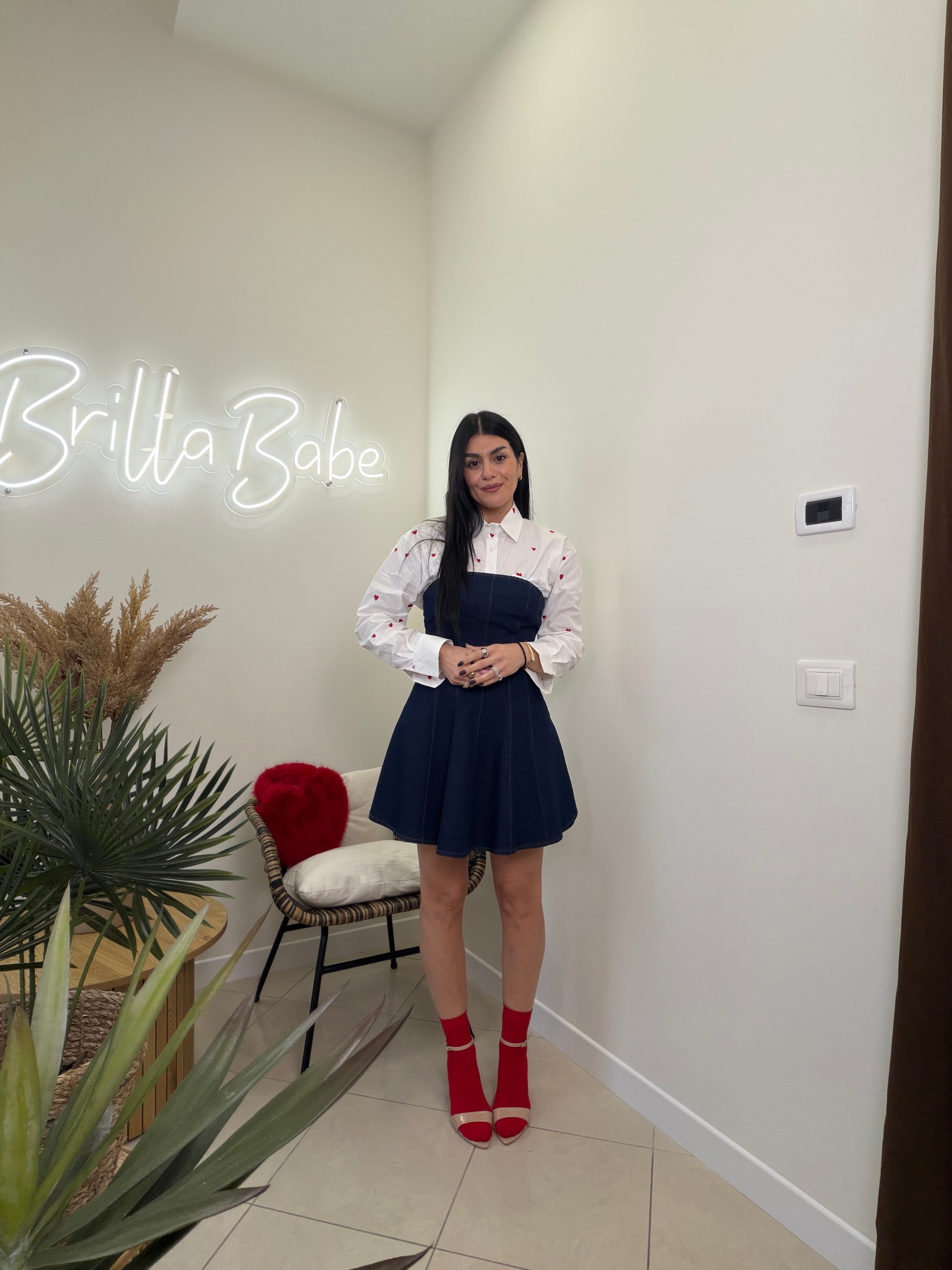 mini dress in denim