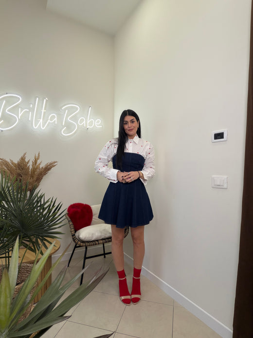 mini dress in denim