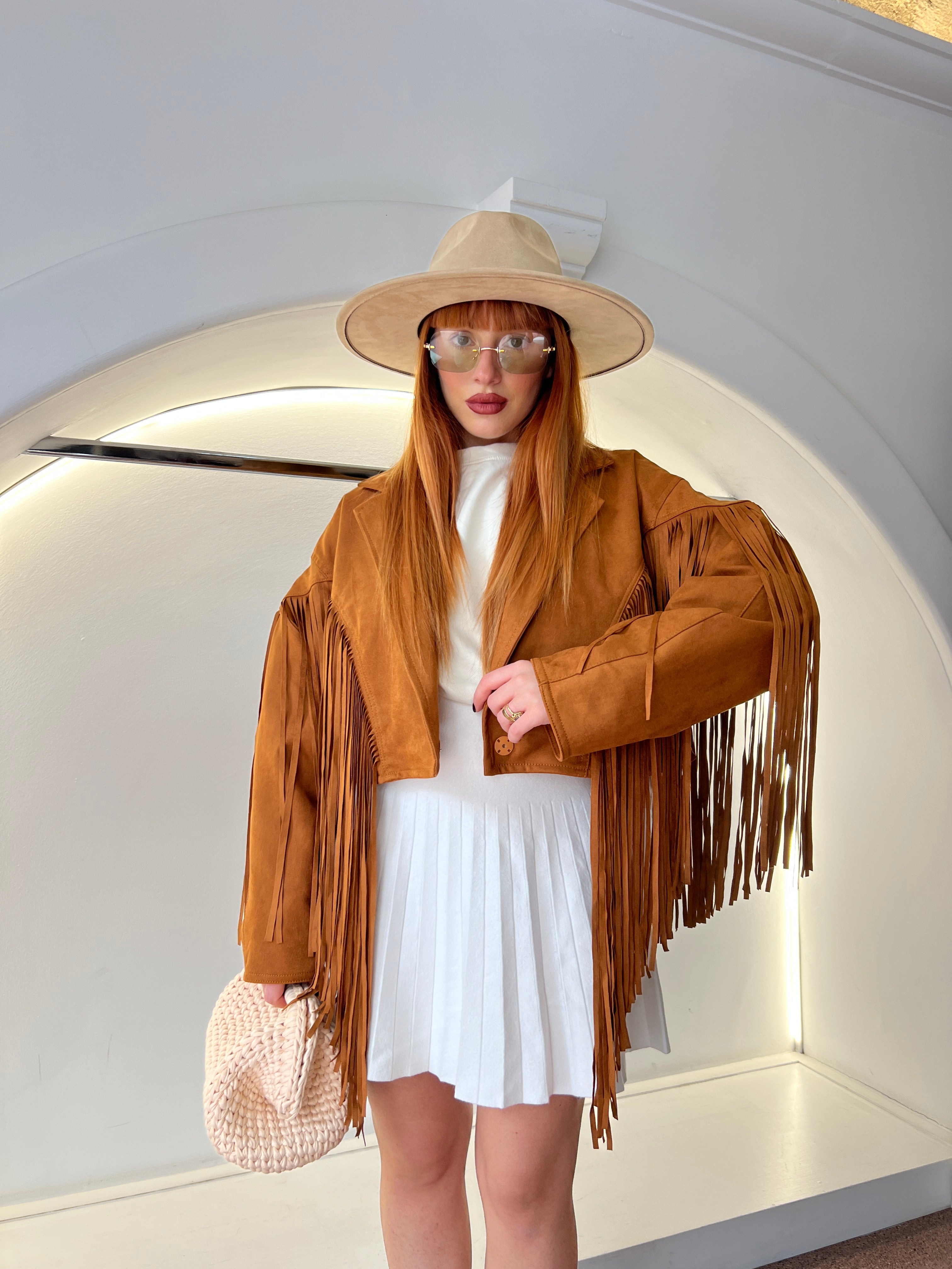 suede jacket camel