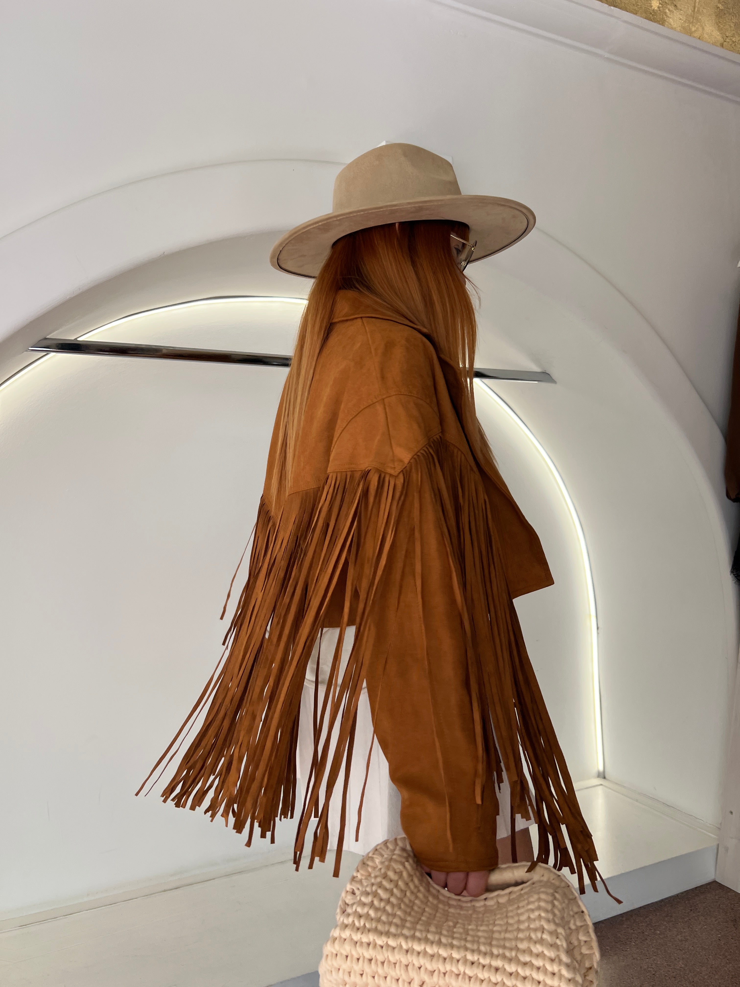 suede jacket camel