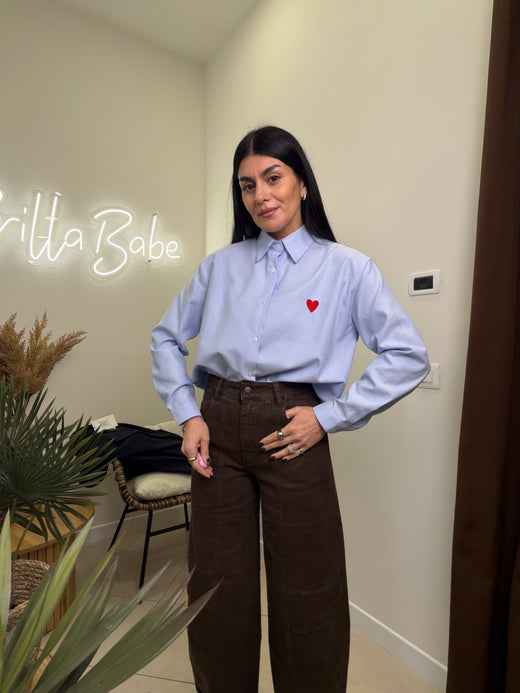 SHIRT cuore ricamato