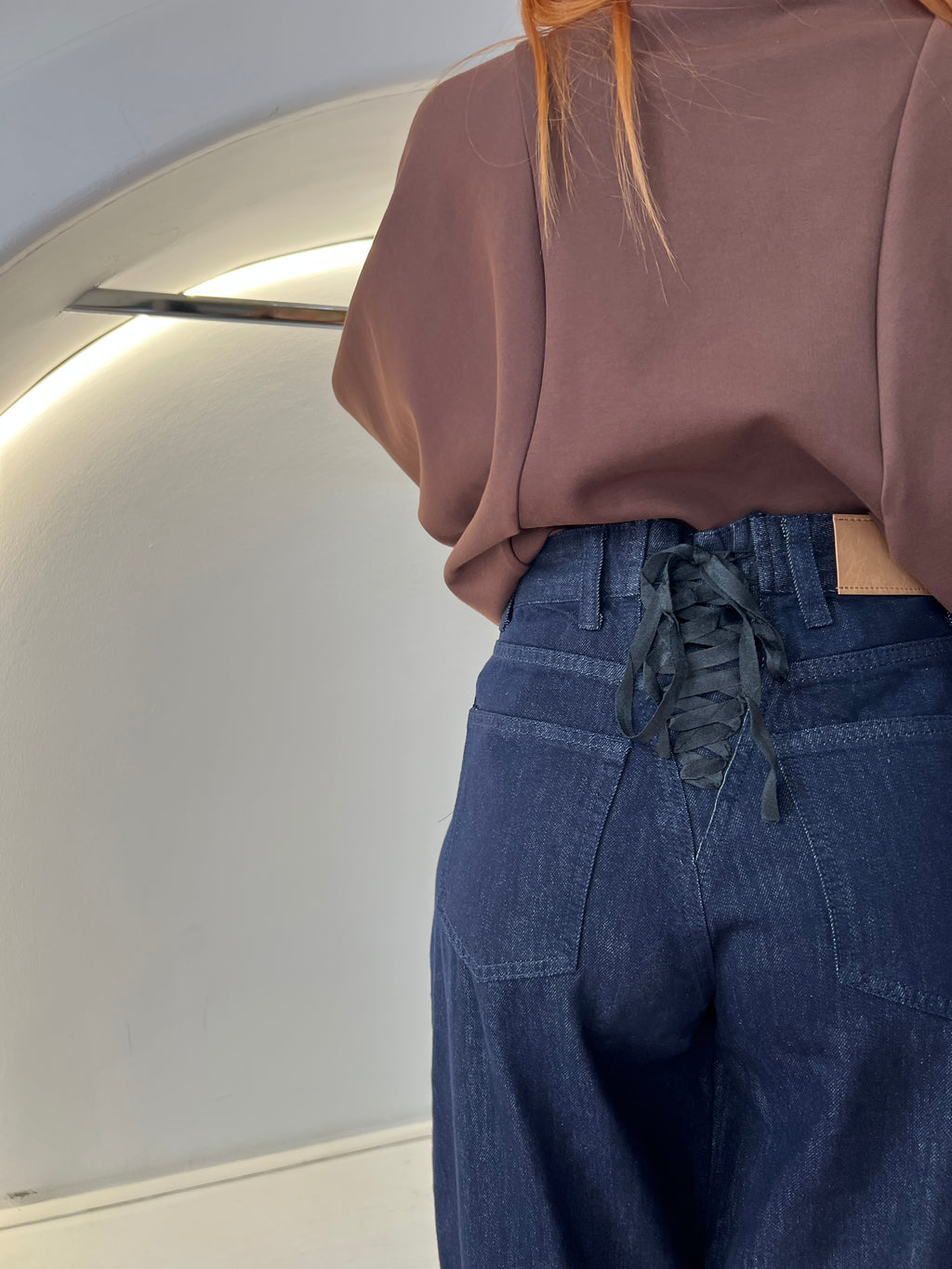 denim con stringhe