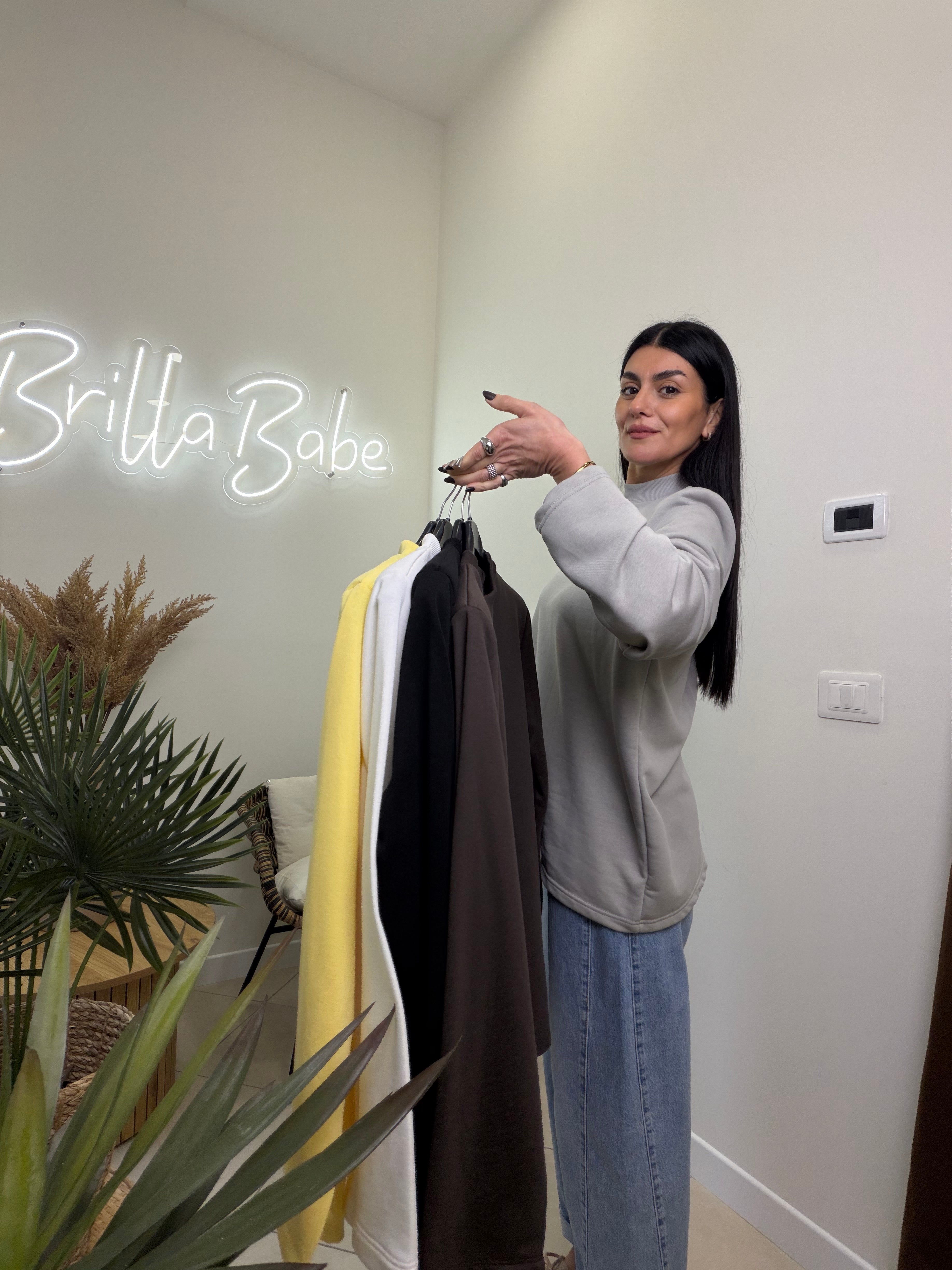 felpa garzata kaily con spallina