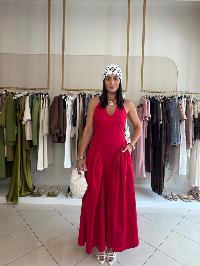 santorini dress by lumina rosso