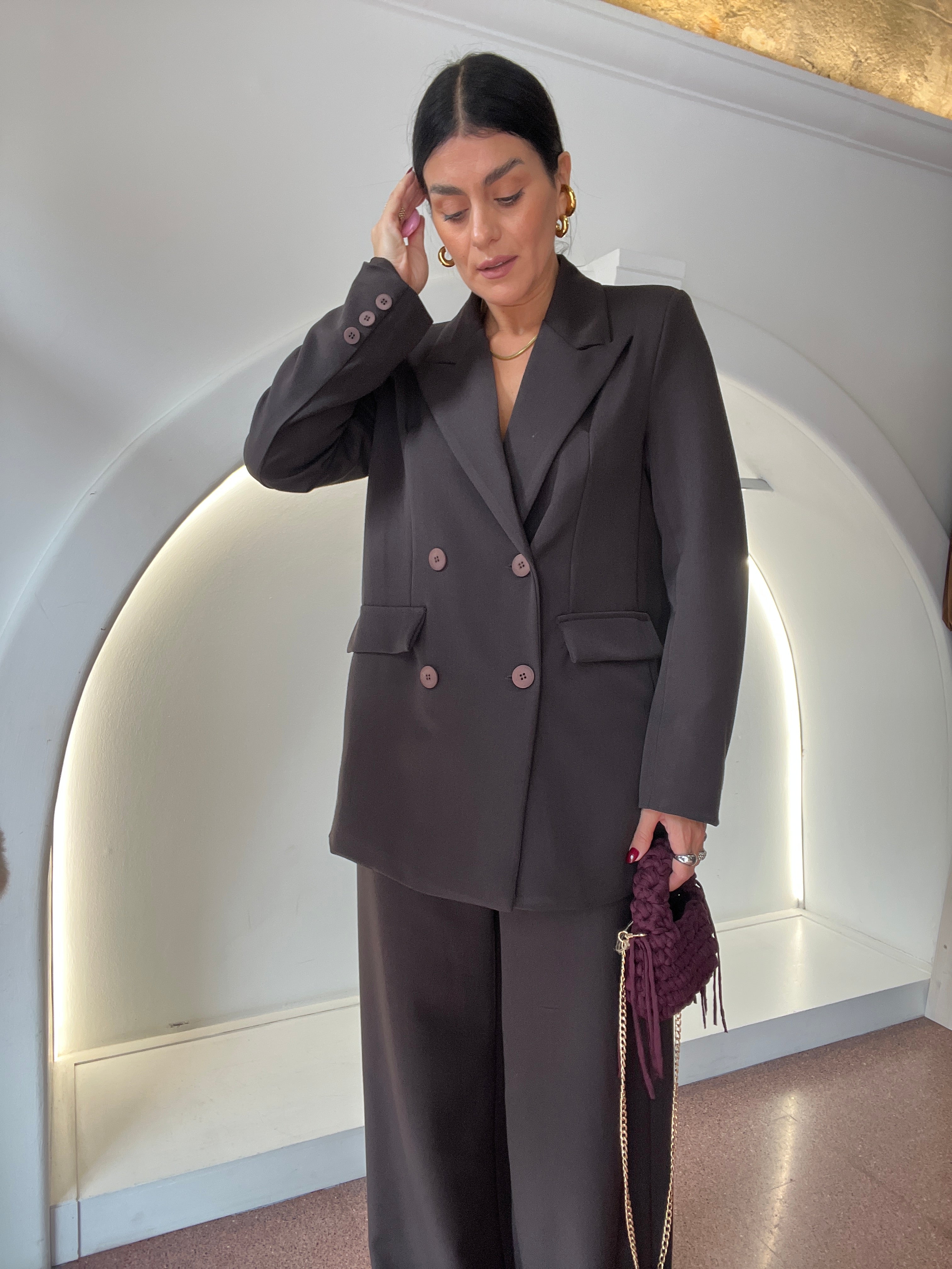 tailleur Monique marrone