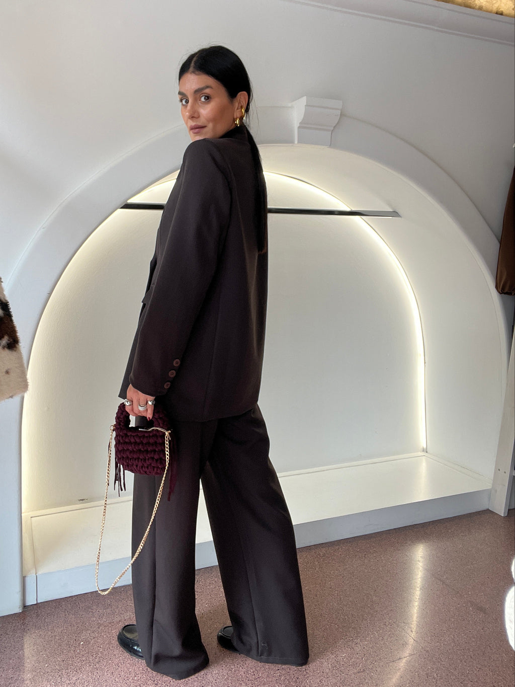tailleur Monique marrone