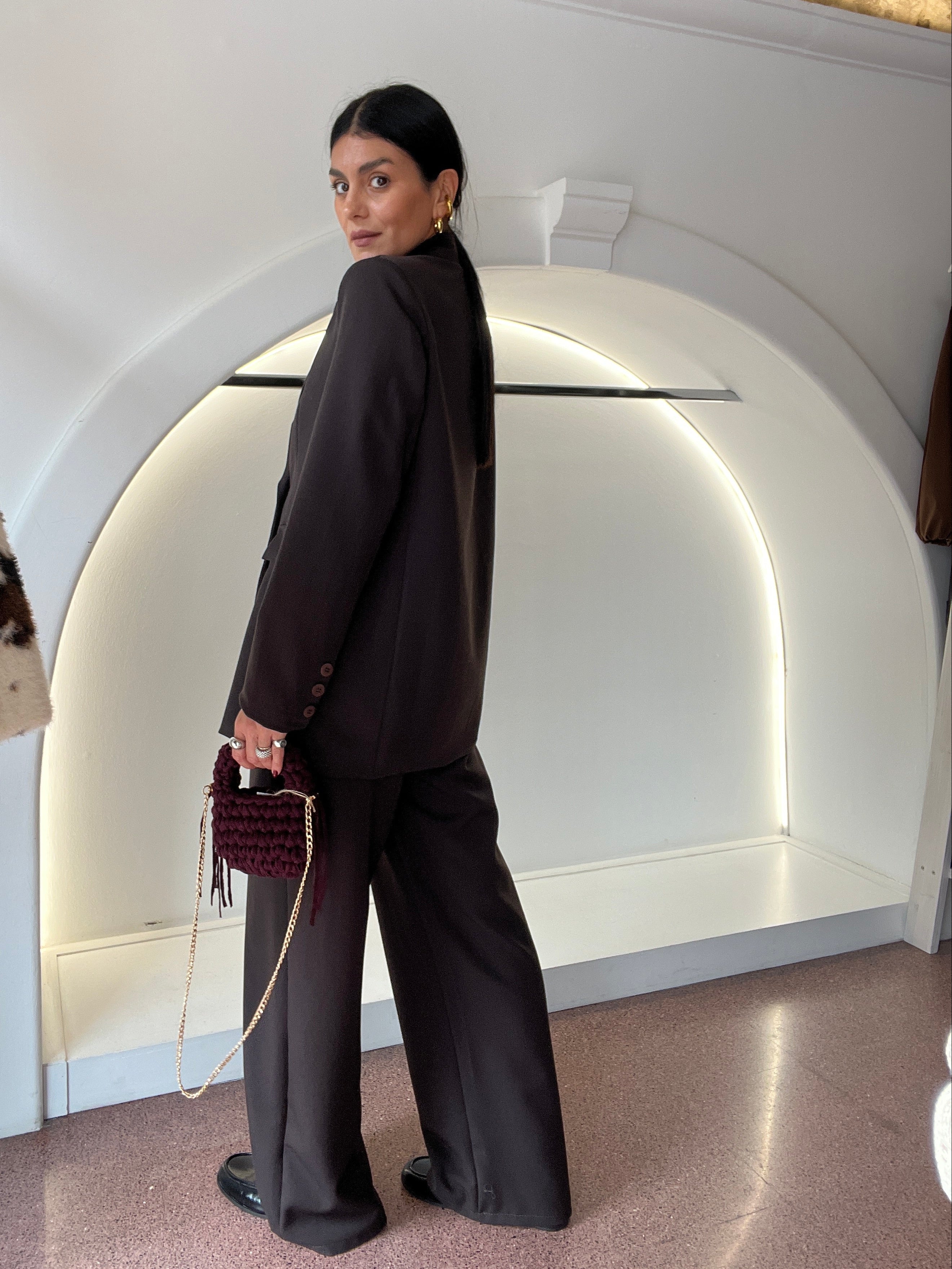 tailleur Monique marrone