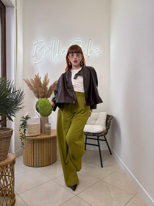baggy oil  pant by lumina