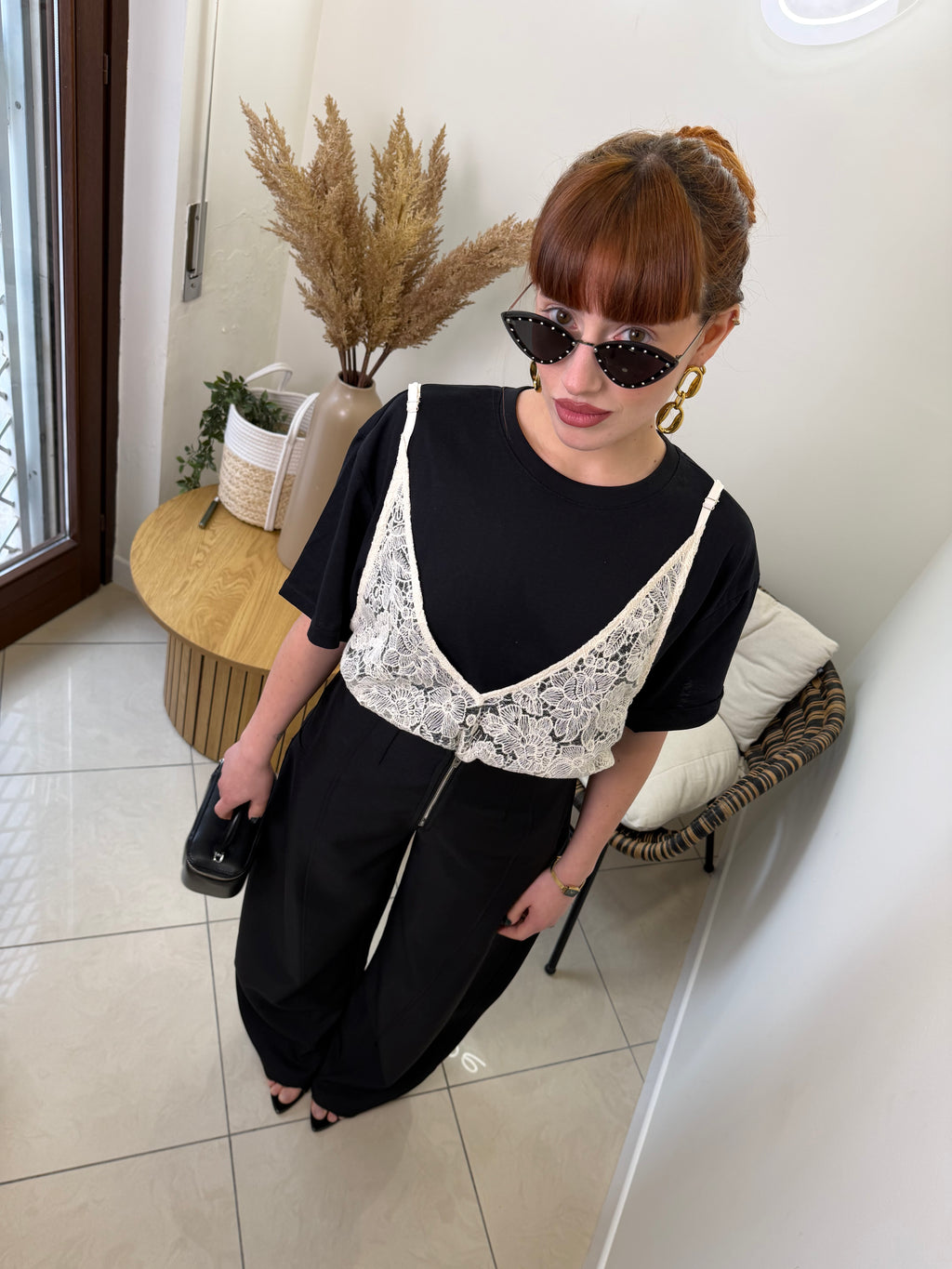 t-shirt con canotta