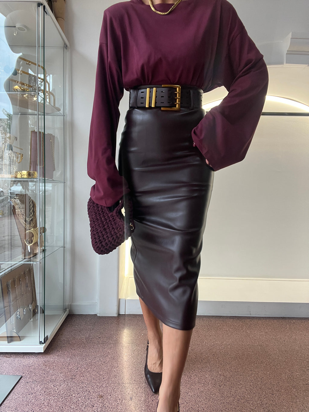 eco lather longuette wine