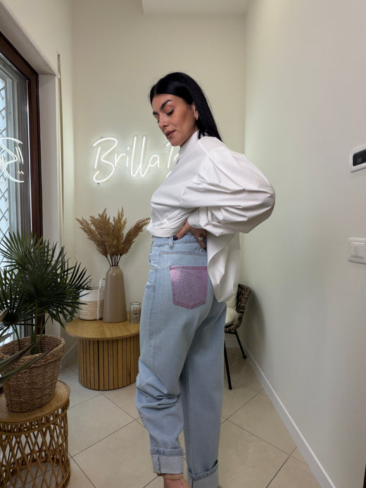 denim baggy glam