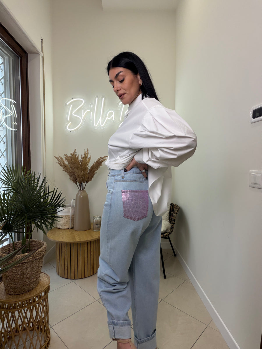 denim baggy glam