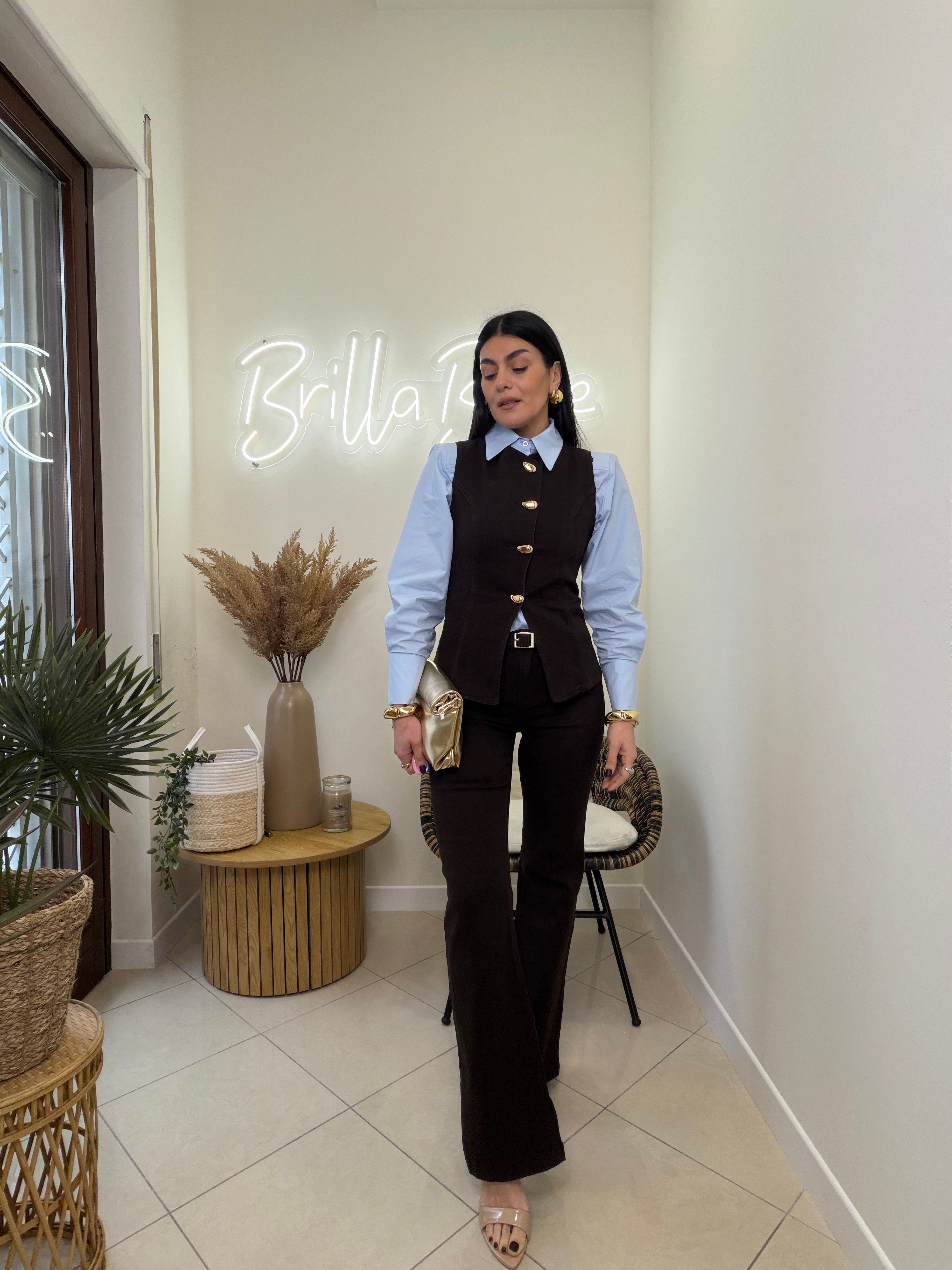 COMPLETO KALY denim marrone