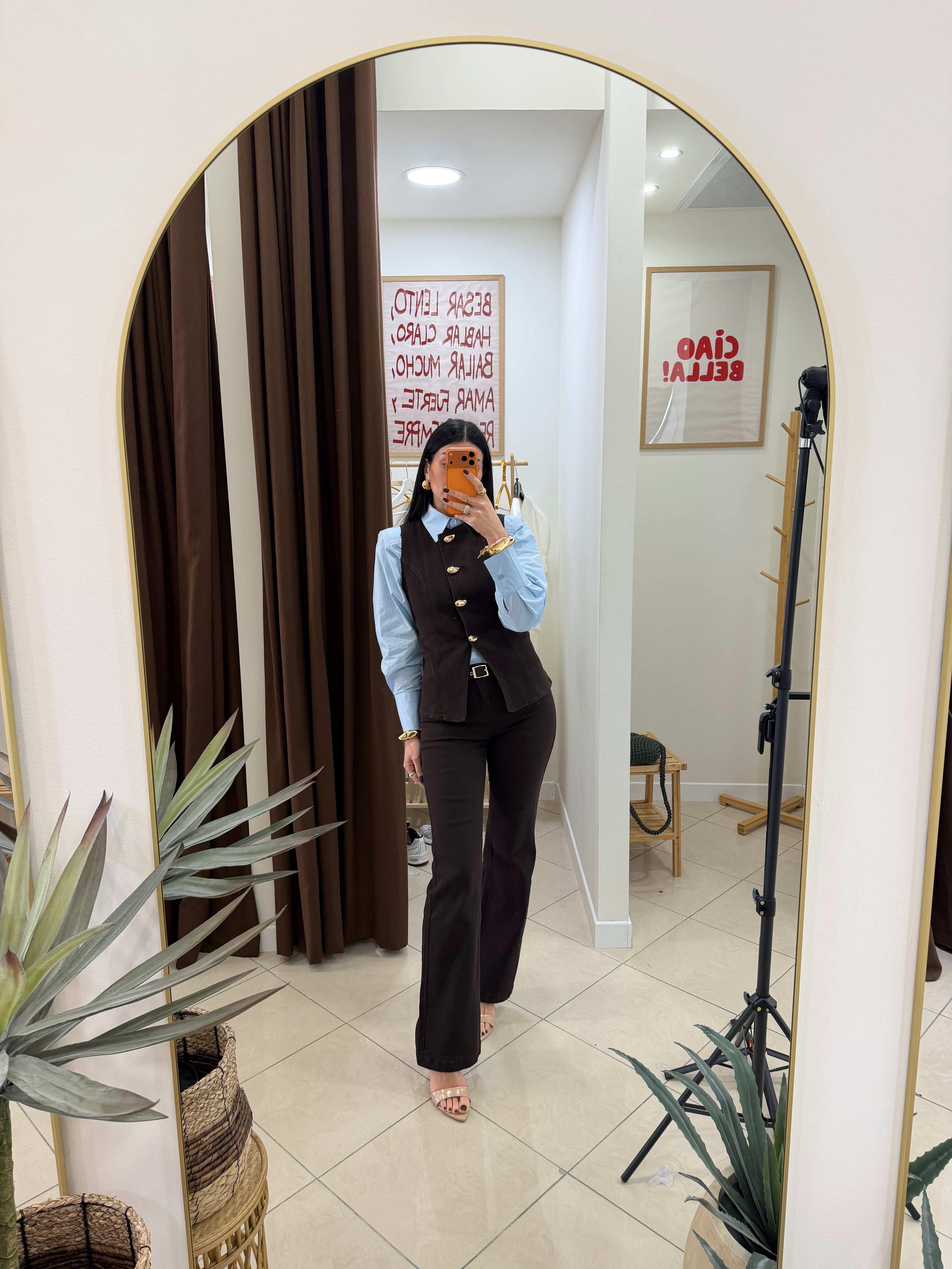 COMPLETO KALY denim marrone