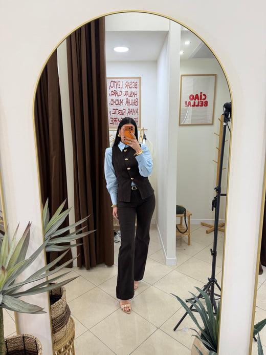 COMPLETO KALY denim marrone