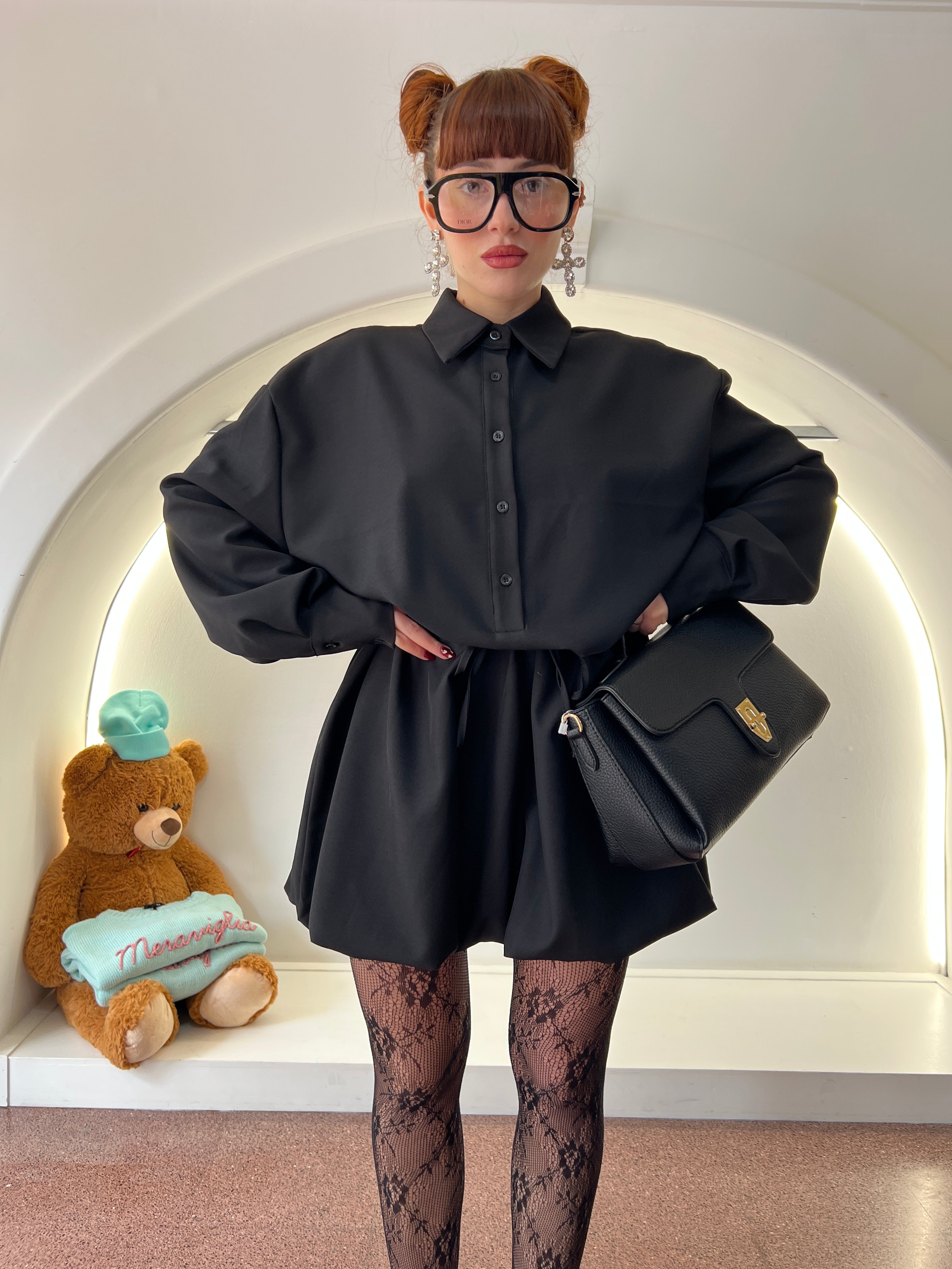 mini dress puff