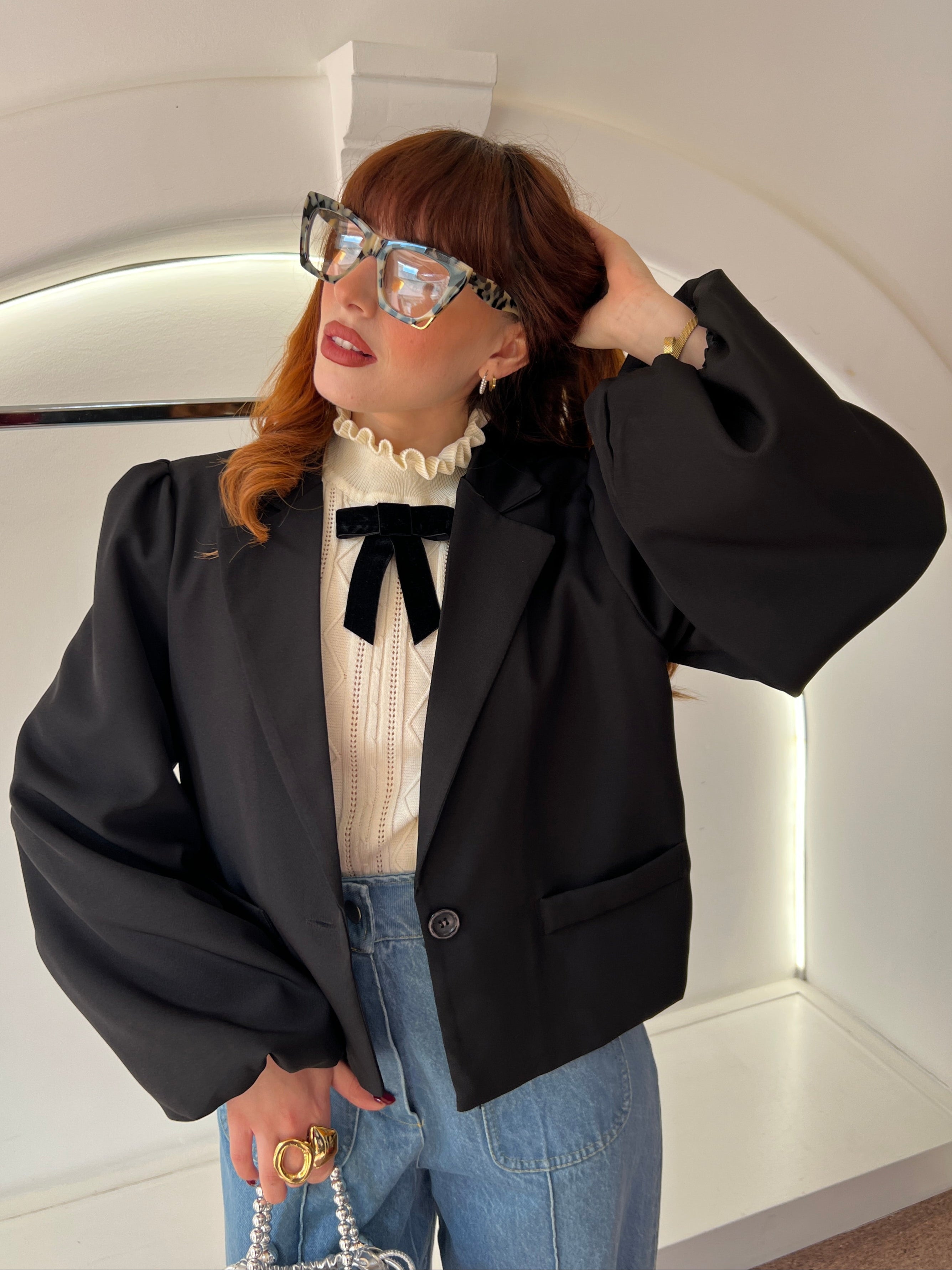 blazer manica sbuffo