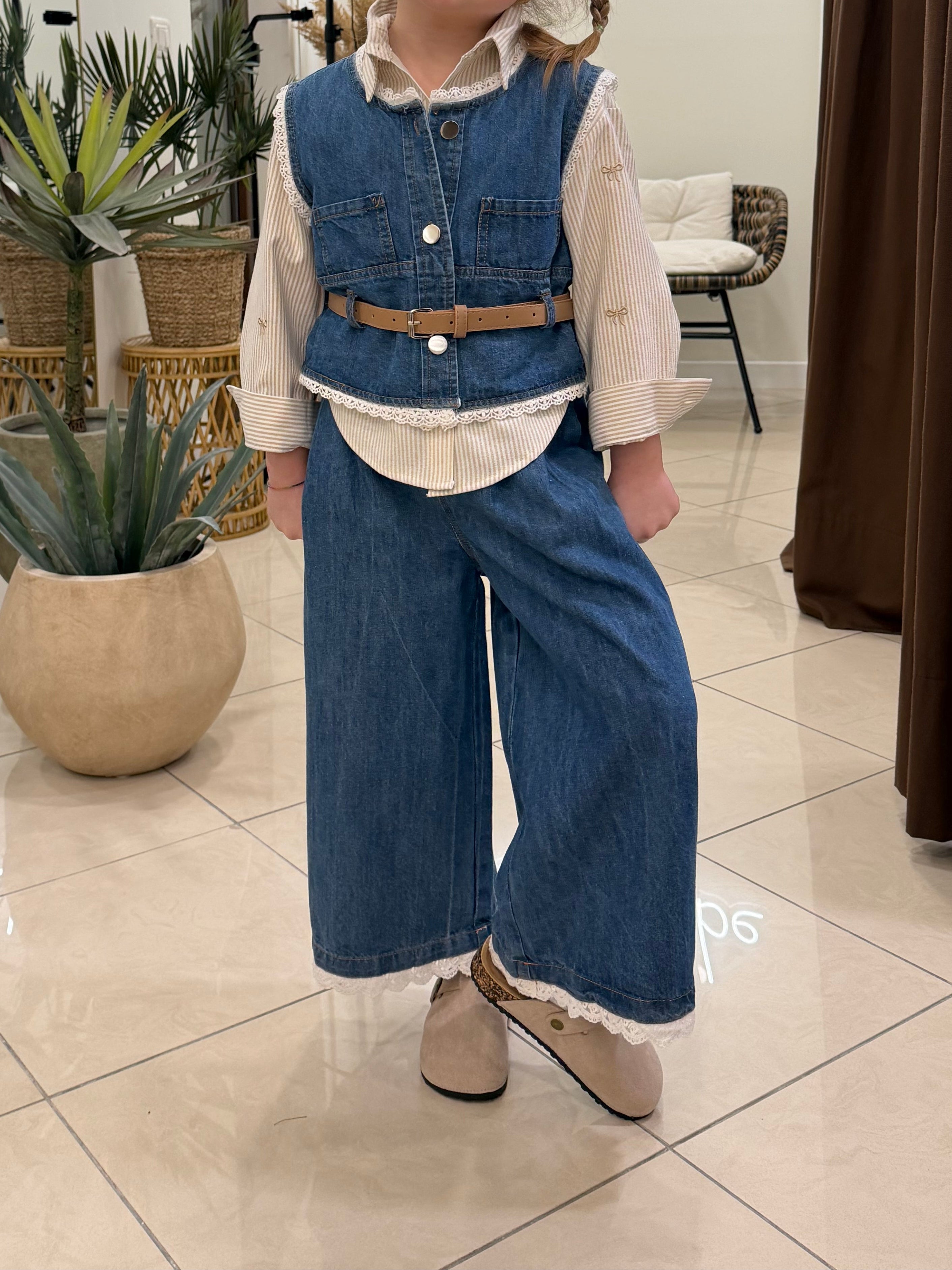 completo denim chic lavaggio scuro