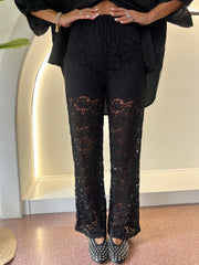 pantalone in pizzo nero