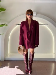 blazer oversize bordeaux