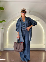 completo in denim 3 pezzi