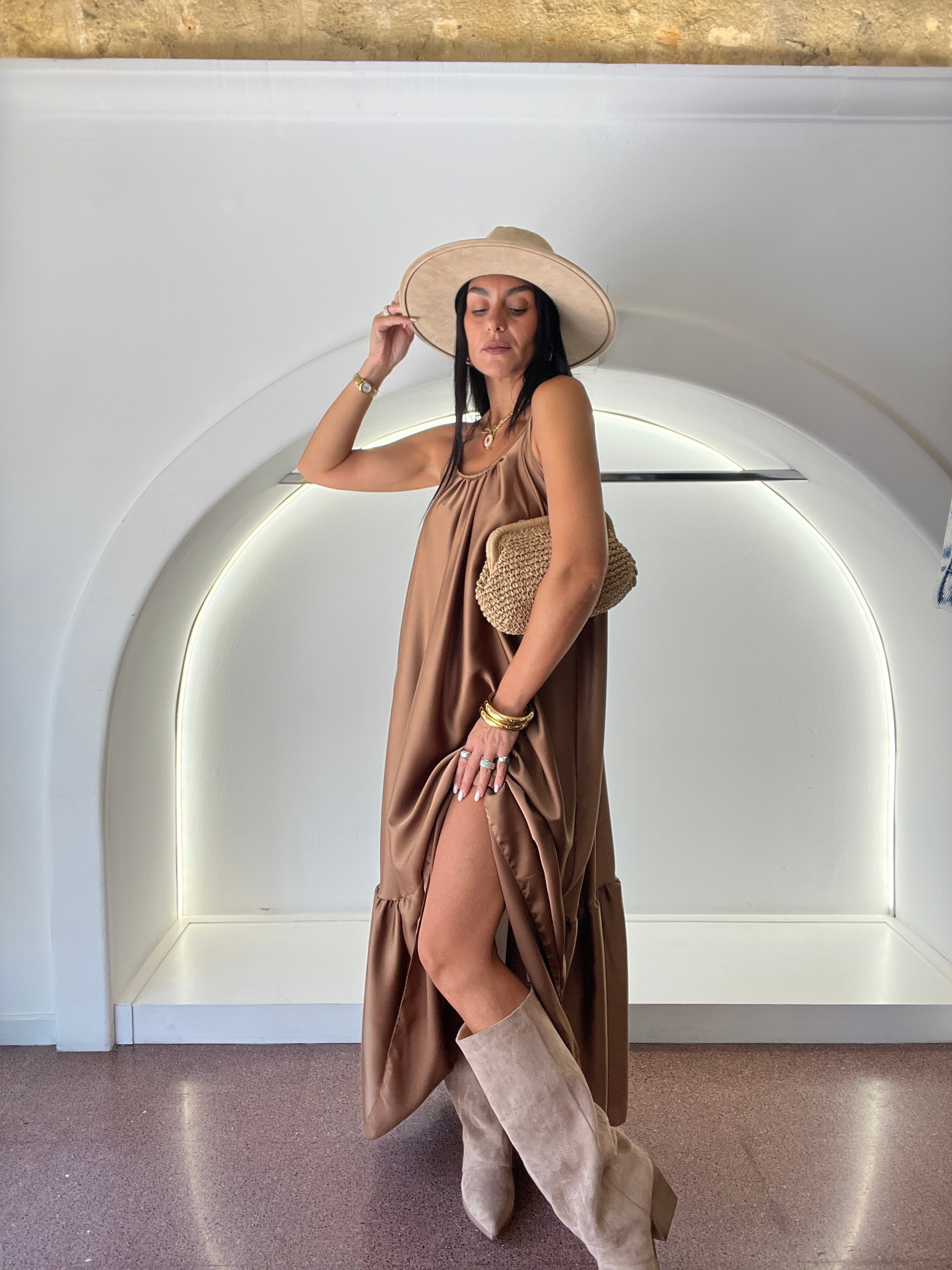 satin dress